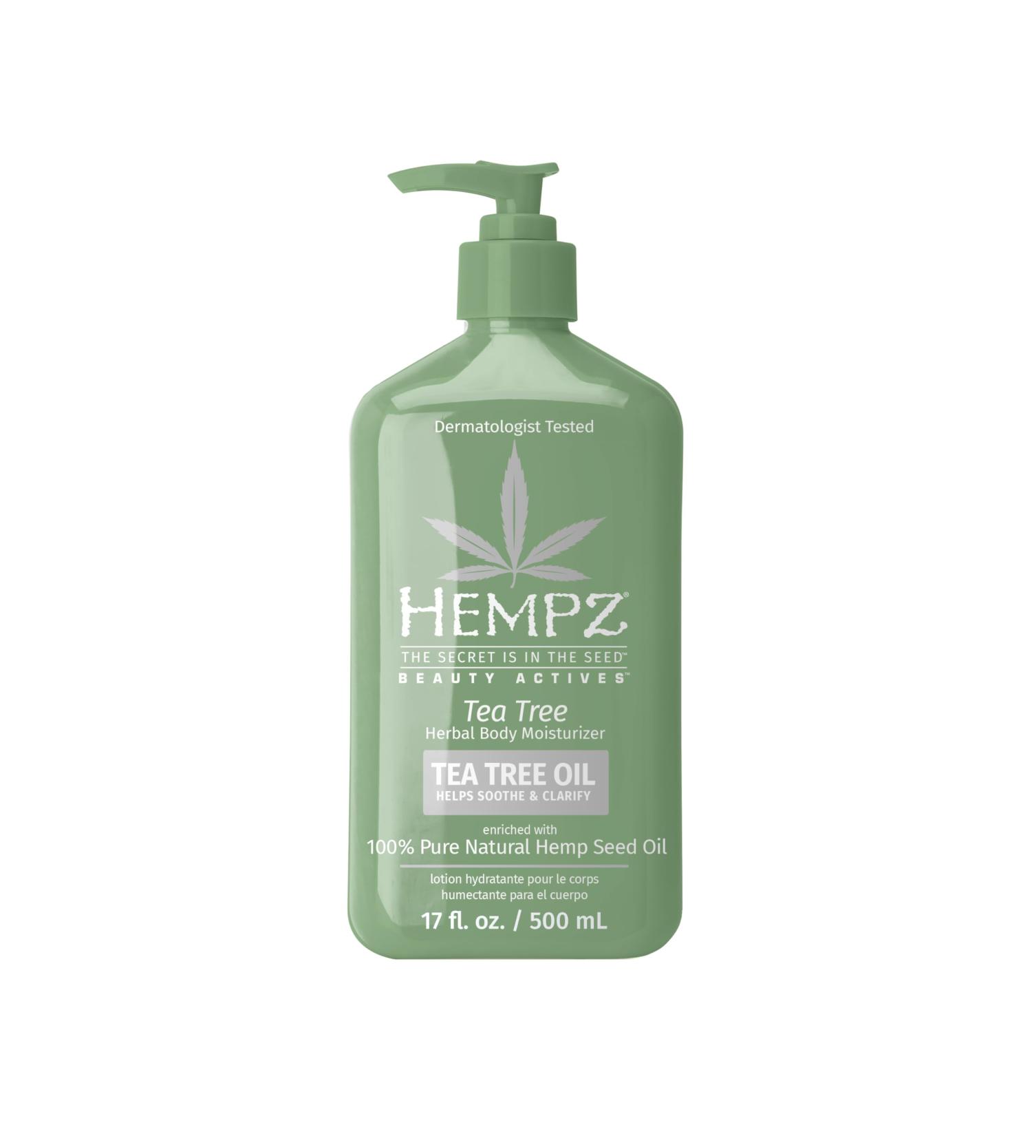 Buy HEMPZ Tea Tree Herbal Body Moisturizer 17 oz - Best International Shipping & Hydrating Skin Care - Buy Online on GoSupps.com