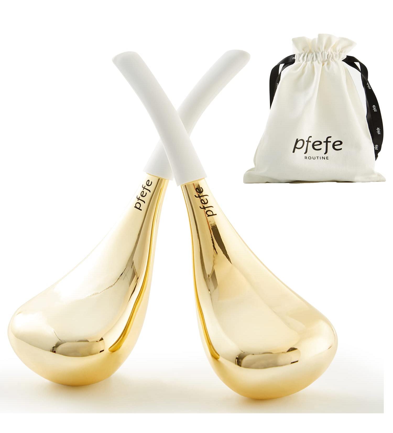 Pfefe Cryo Sticks - Stainless Steel Face Cooling Ice Balls for Women | Aesthetic Spa Globes with Storage Box - Buy Online on GoSupps.com