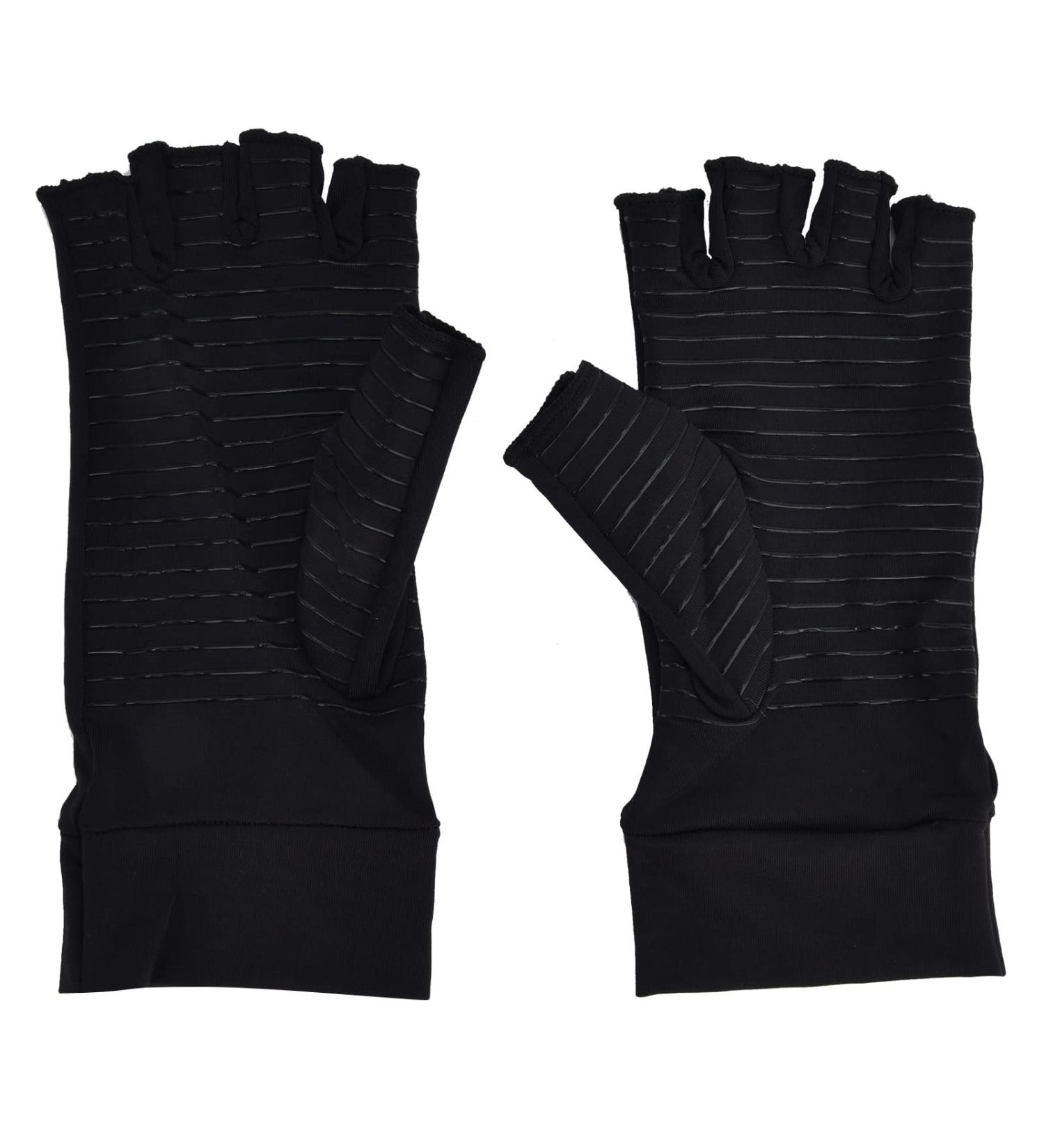 Copper Arthritis Compression Gloves for Pain Relief | Fingerless Daily Wear | Suitable for All Seasons (S - Buy Online on GoSupps.com