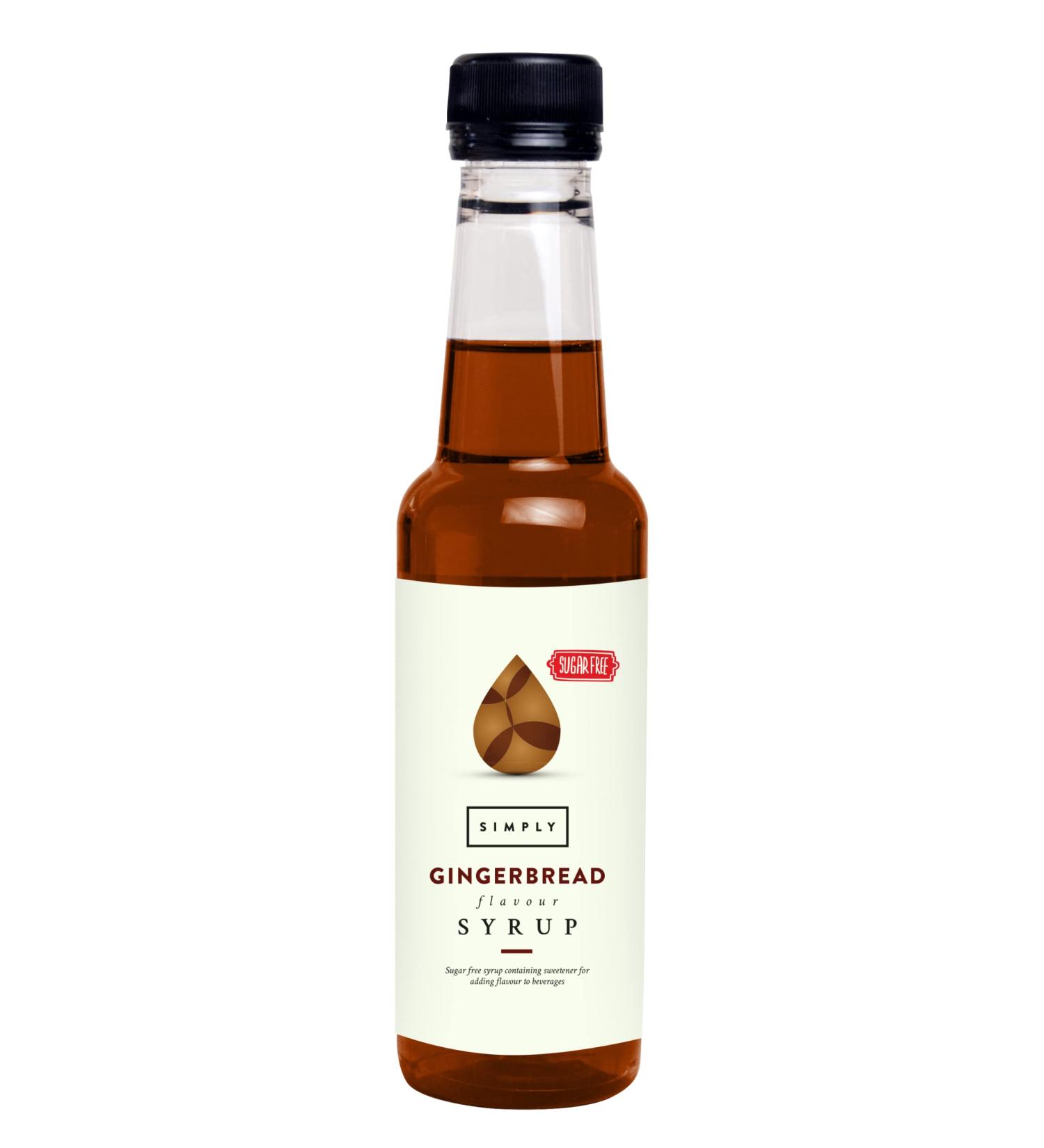 Simply Sugar Free Gingerbread Syrup 250ml - Low Calorie Vegan & Nut Free for Coffee, Cocktails & Baking - Buy Online on GoSupps.com