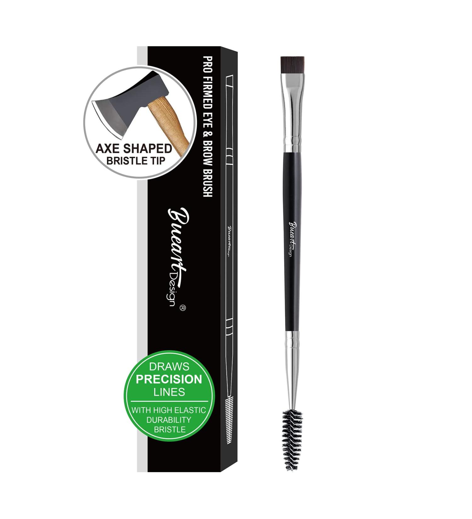 Bueart Design PRECISION Concealer brush for eyebrows Dual Ended Detail Flat Eyeliner definer Brow Brush with spoolies for eyebrow eyelash Spiral Brush Spoolie Mascara Brush - Buy Online on GoSupps.com