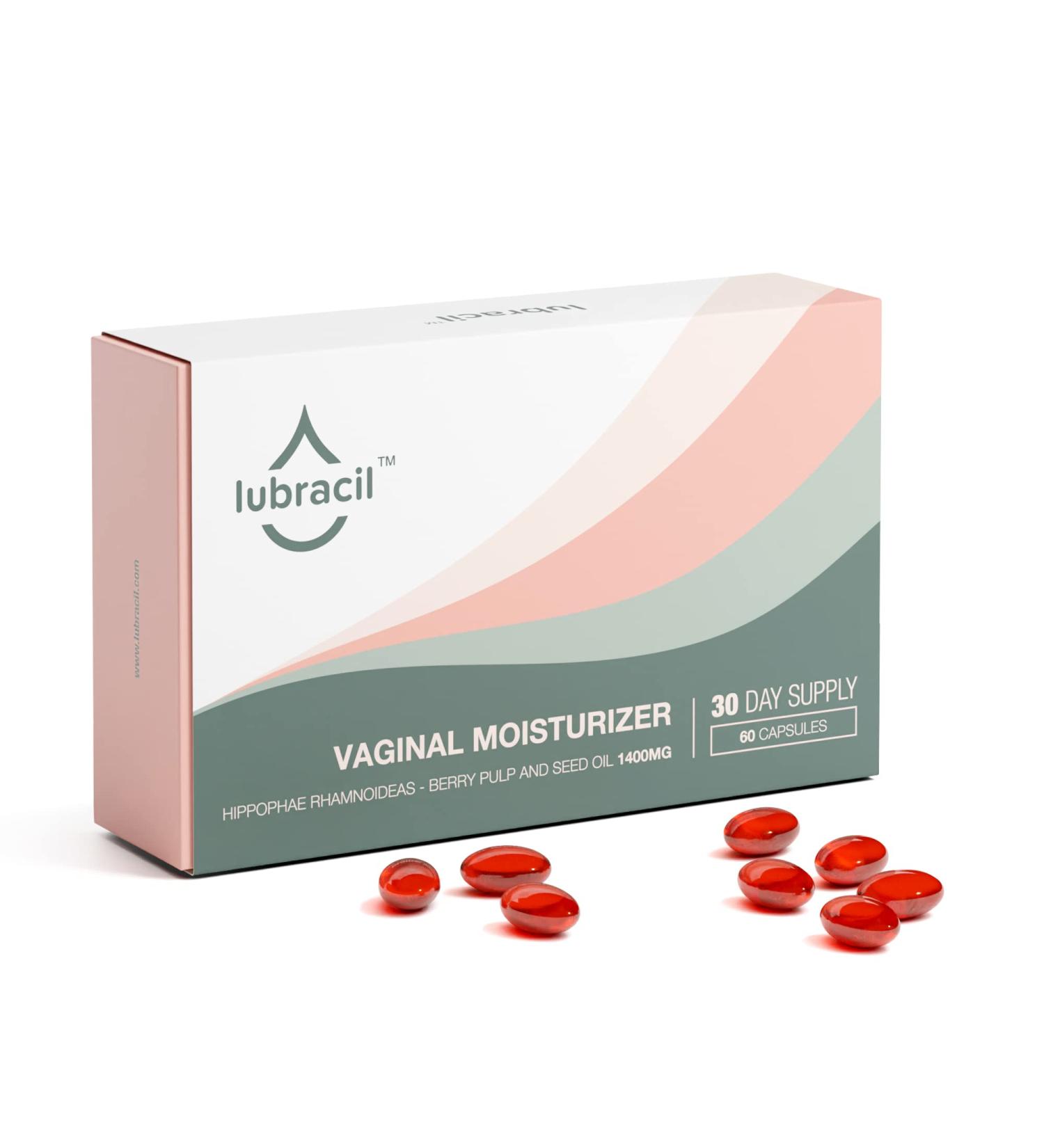 Lubracil Intimate Moisturizer with Sea Buckthorn for Dryness Relief - Omega 6, 7 & 9, Vitamin A & E - Feminine Itch Relief - 60 Soft Gels - Buy Online on GoSupps.com