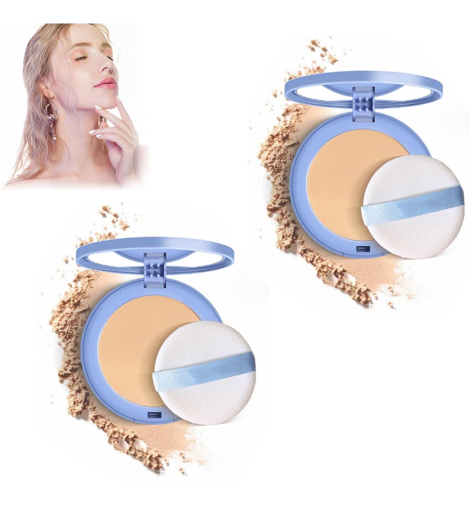 GAGK Matte Perfection Pressed Powder Matte Wet and Dry Powder Oil Control Face Pressed Powder Matte Smooth Setting Powder Waterproof Long Lasting Finishing Powder (Natural Beige 2Pcs) - Buy Online on GoSupps.com