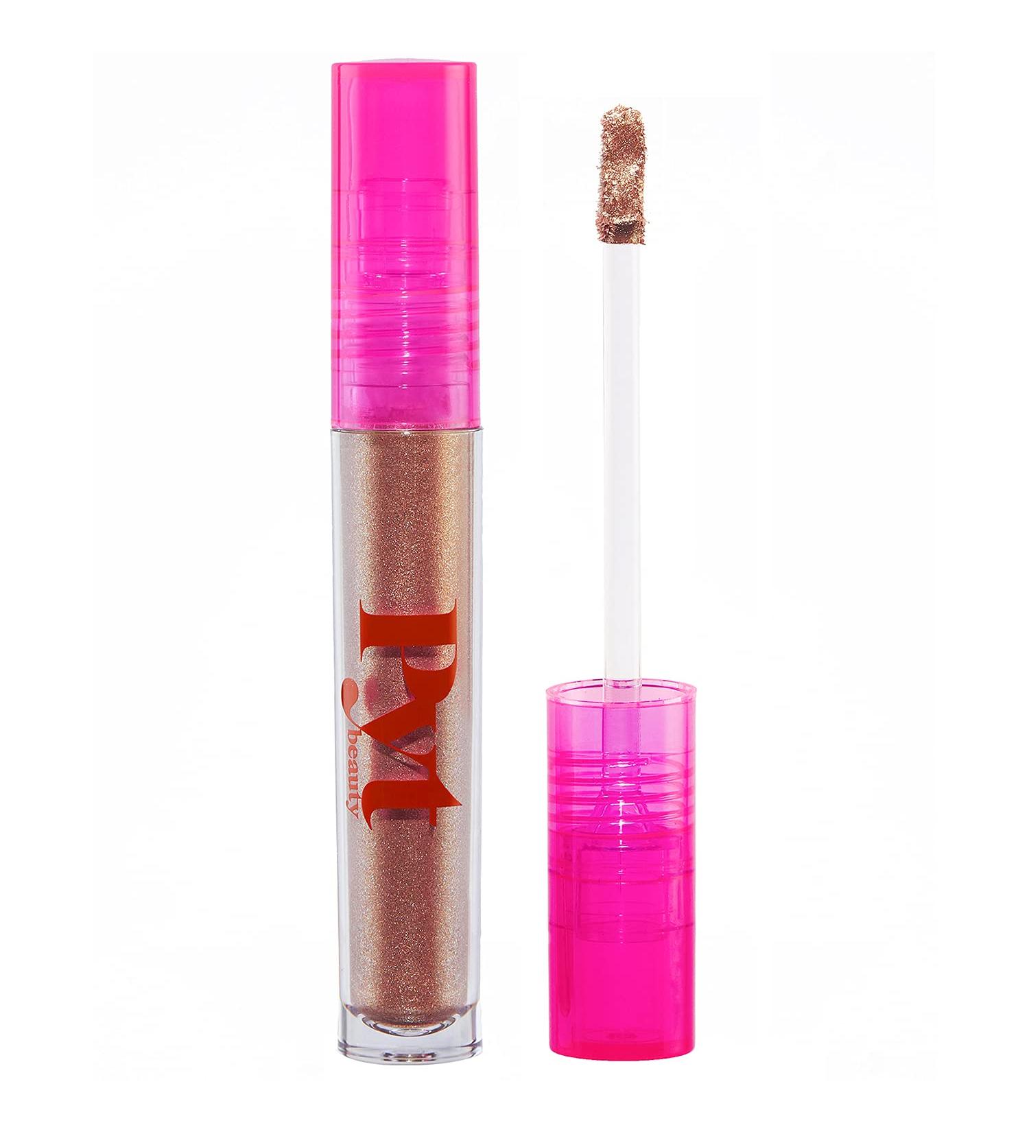 PYT BEAUTY Rose Gold Liquid Shimmer Eyeshadow - Hypoallergenic Vegan Makeup - Rosy Nude | 1 Count - Buy Online on GoSupps.com