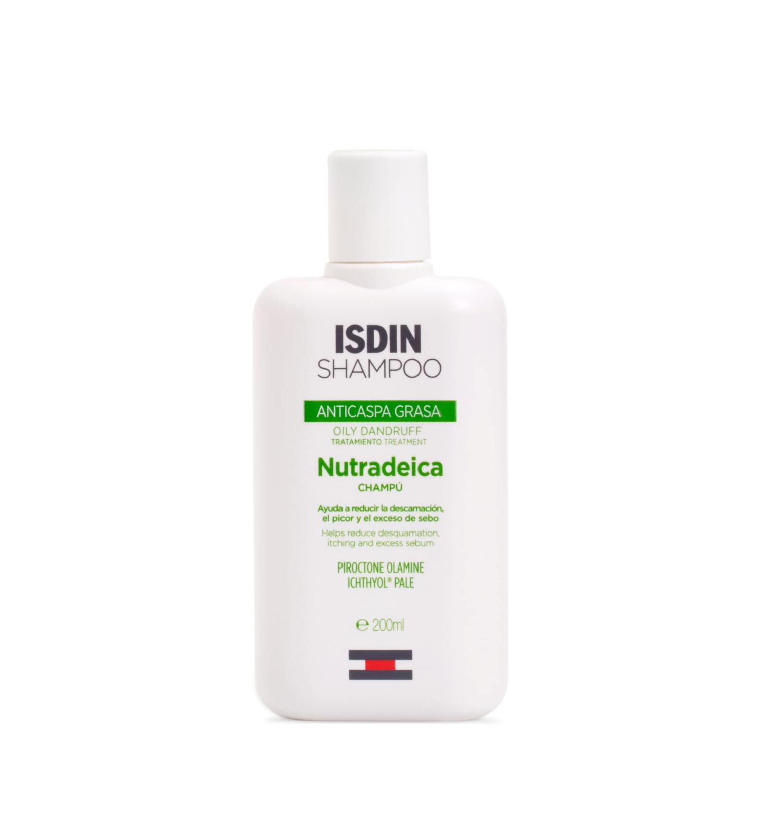 ISDIN Nutradeica Shampoo (200ml) | regulates excess sebum relieves itchy scalp and eliminates oily dandruff
