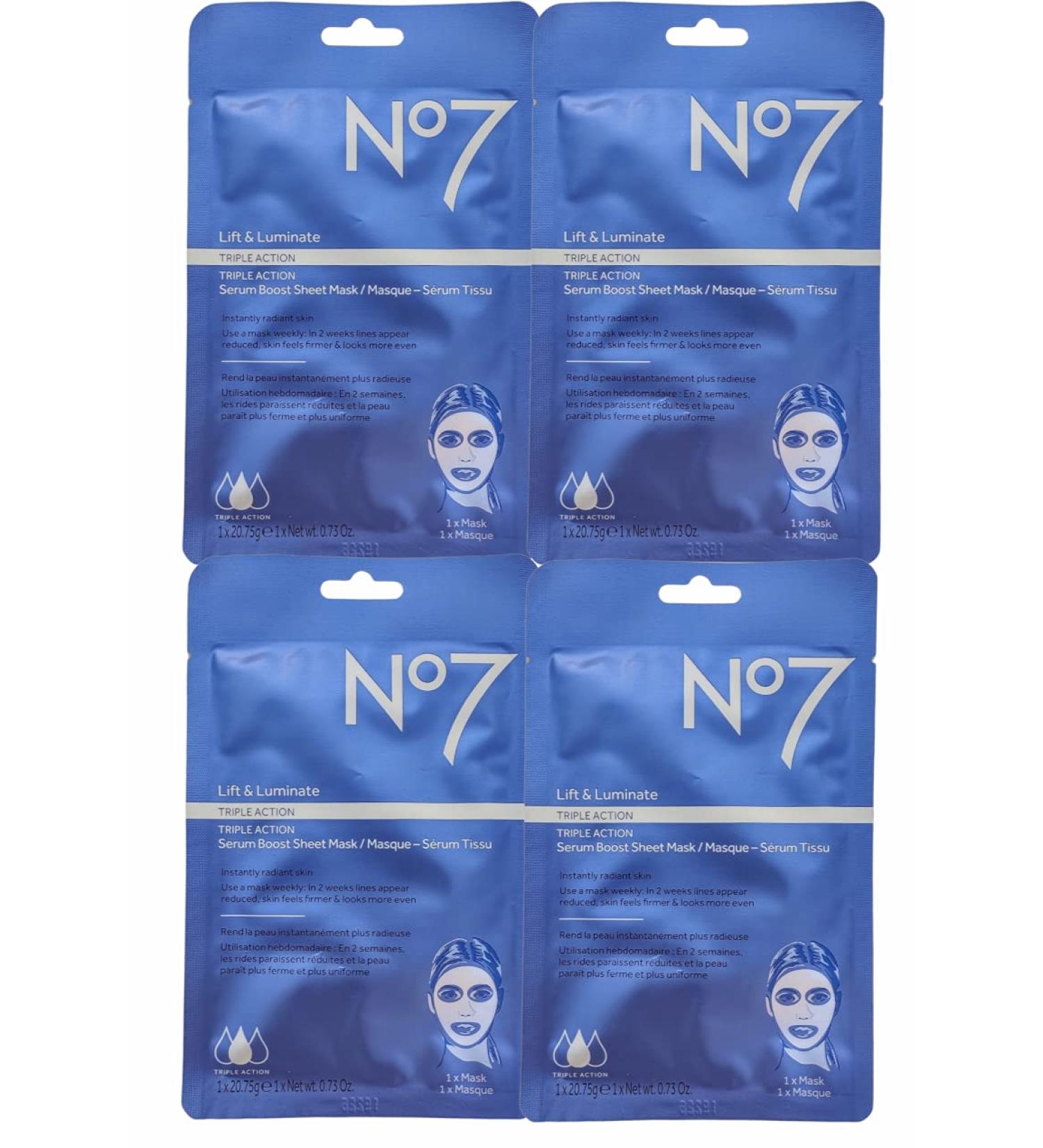 No7 Lift & Luminate Triple Action Serum Boost Sheet Masks - Shop Now for Glowing Skin - Buy Online on GoSupps.com