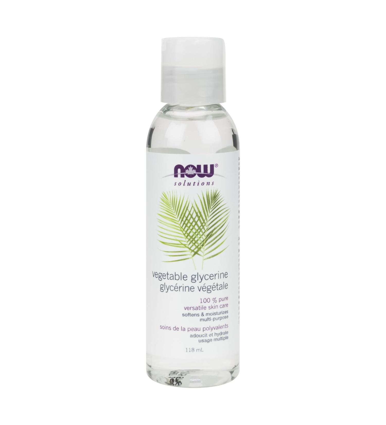 NOW Solutions Vegetable Glycerin 100% Pure Versatile Skin Care Softening and Moisturizing 118ml - Buy Online on GoSupps.com