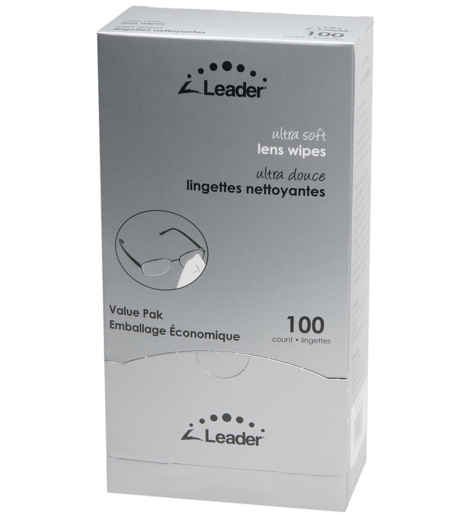 Leader Ultra-Soft Lens Wipes and Towelettes Pack of 100