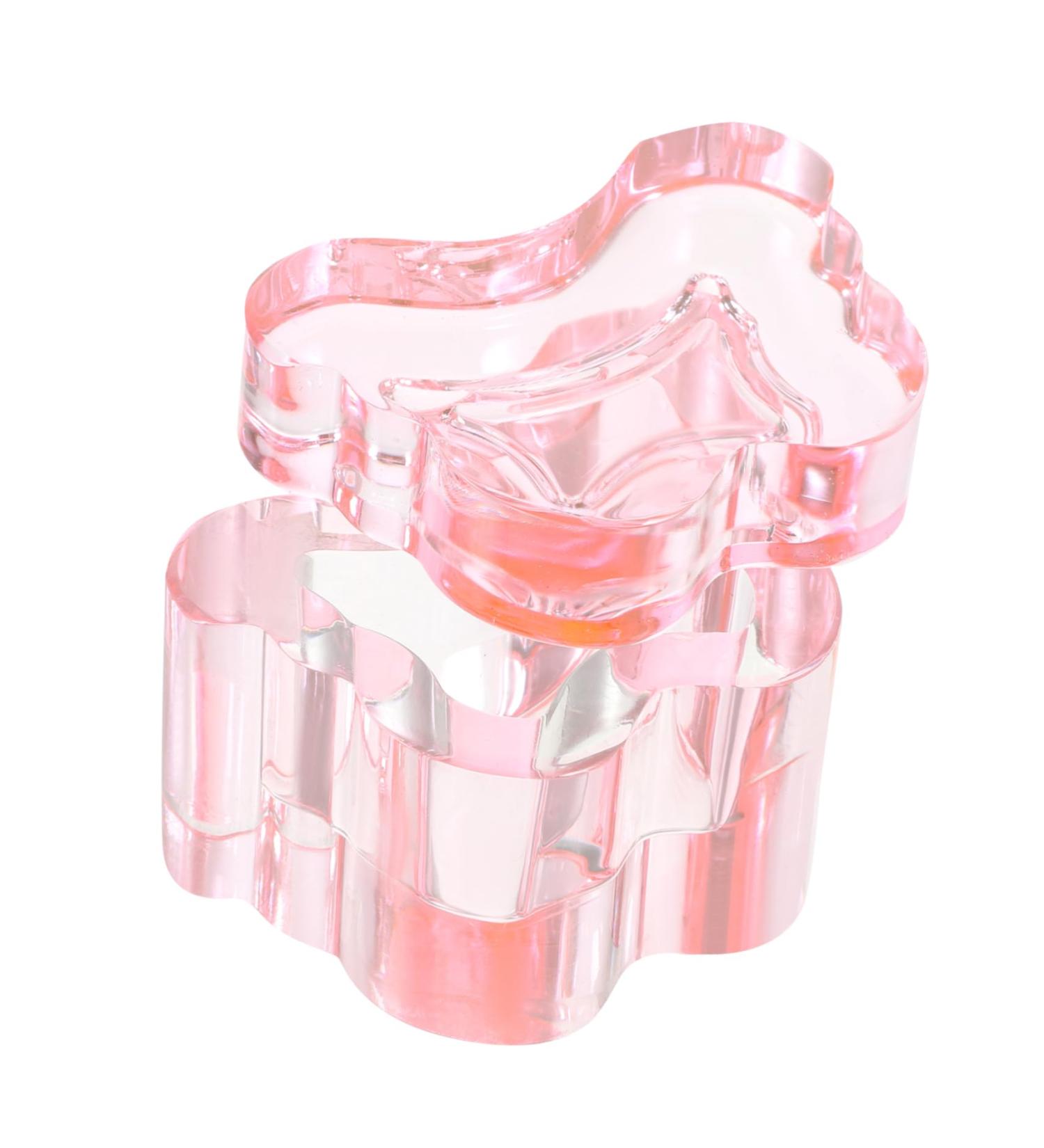 Healeved Nail Art Liquid Holder bowl manicure with cover bracket nail art cup Multifunction cup glass dish Acrylic Nail Dish major s with lids nail art dish cup Pen wash cup pink tool 7x5.6cm Pink - Buy Online on GoSupps.com