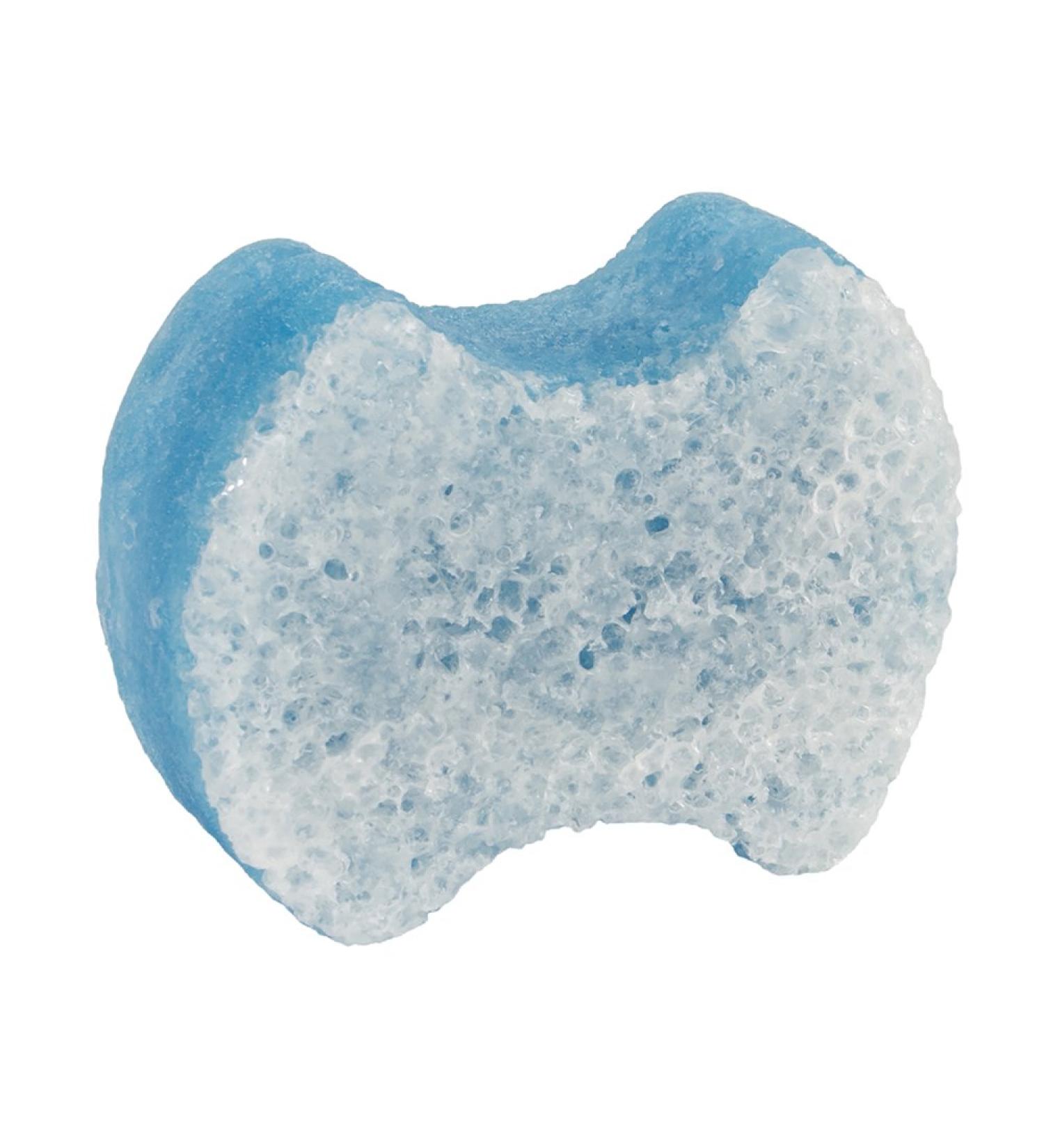 Spongeables Pedi-Scrub Foot Buffer - Clean & Fresh Scent, Shea Butter & Tea Tree Oil - Exfoliating Sponge with Heel Buffer and Pedicure Oil - 20+ Washes (Blue) - Buy Online on GoSupps.com