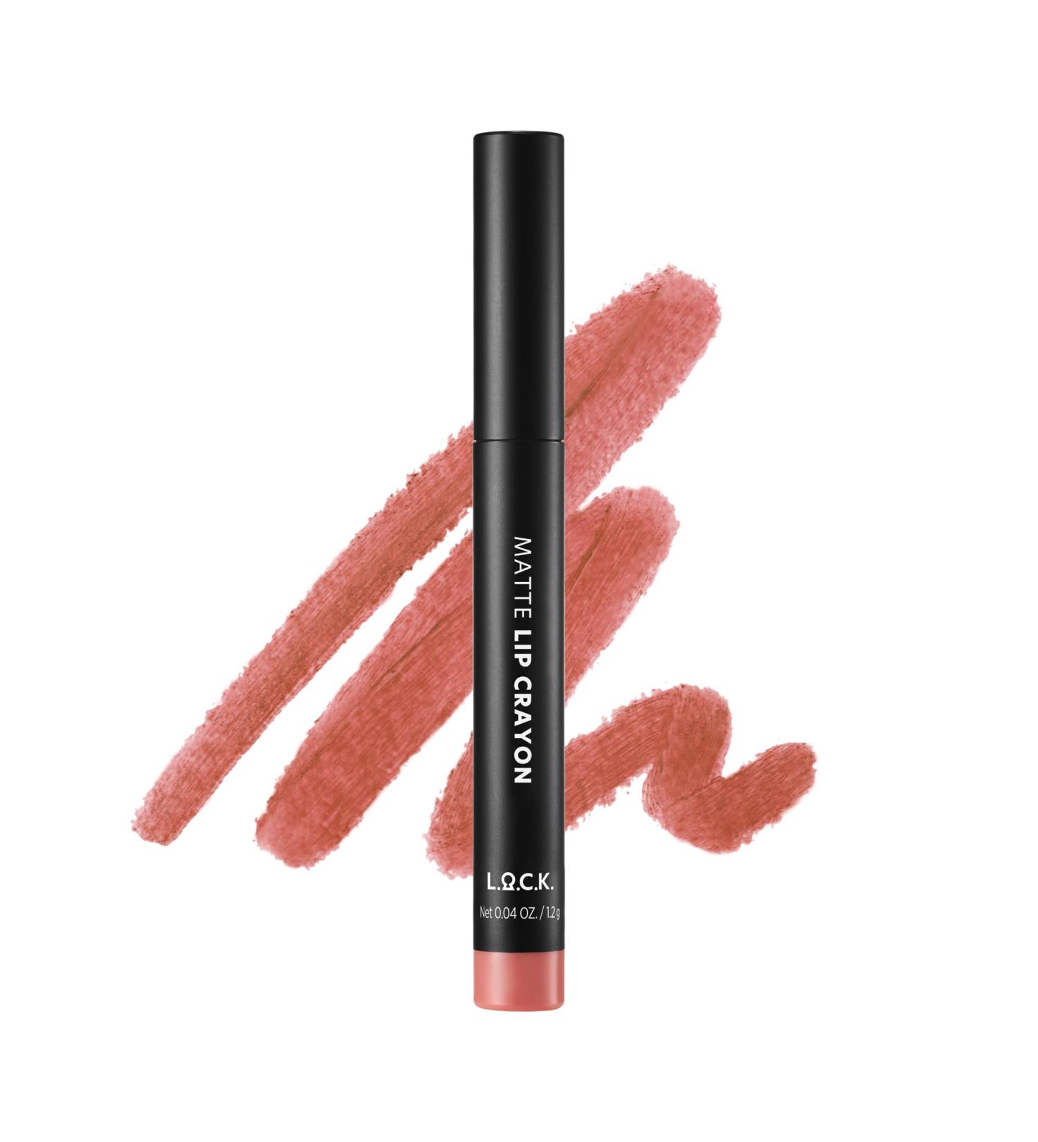 L.O.C.K. Matte Lip Crayon 02 Pale Pink - Long Lasting Velvet Soft Matte Lipstick | International Shipping Available - Buy Online on GoSupps.com