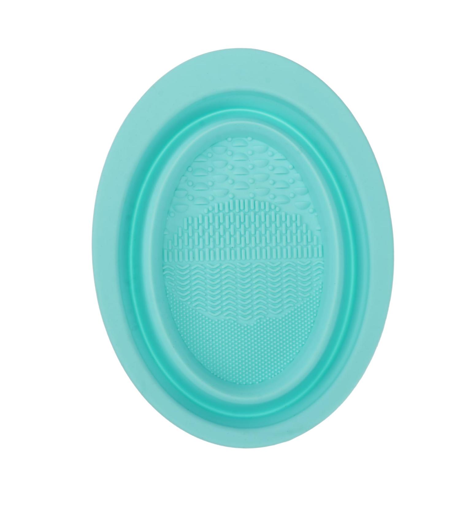 FRCOLOR Mini Makeup Brush Cleaner Pad - Efficient Cosmetic Brush Cleaning Mat & Bowl - 14.5x11cm Green | International Shipping Available - Buy Online on GoSupps.com