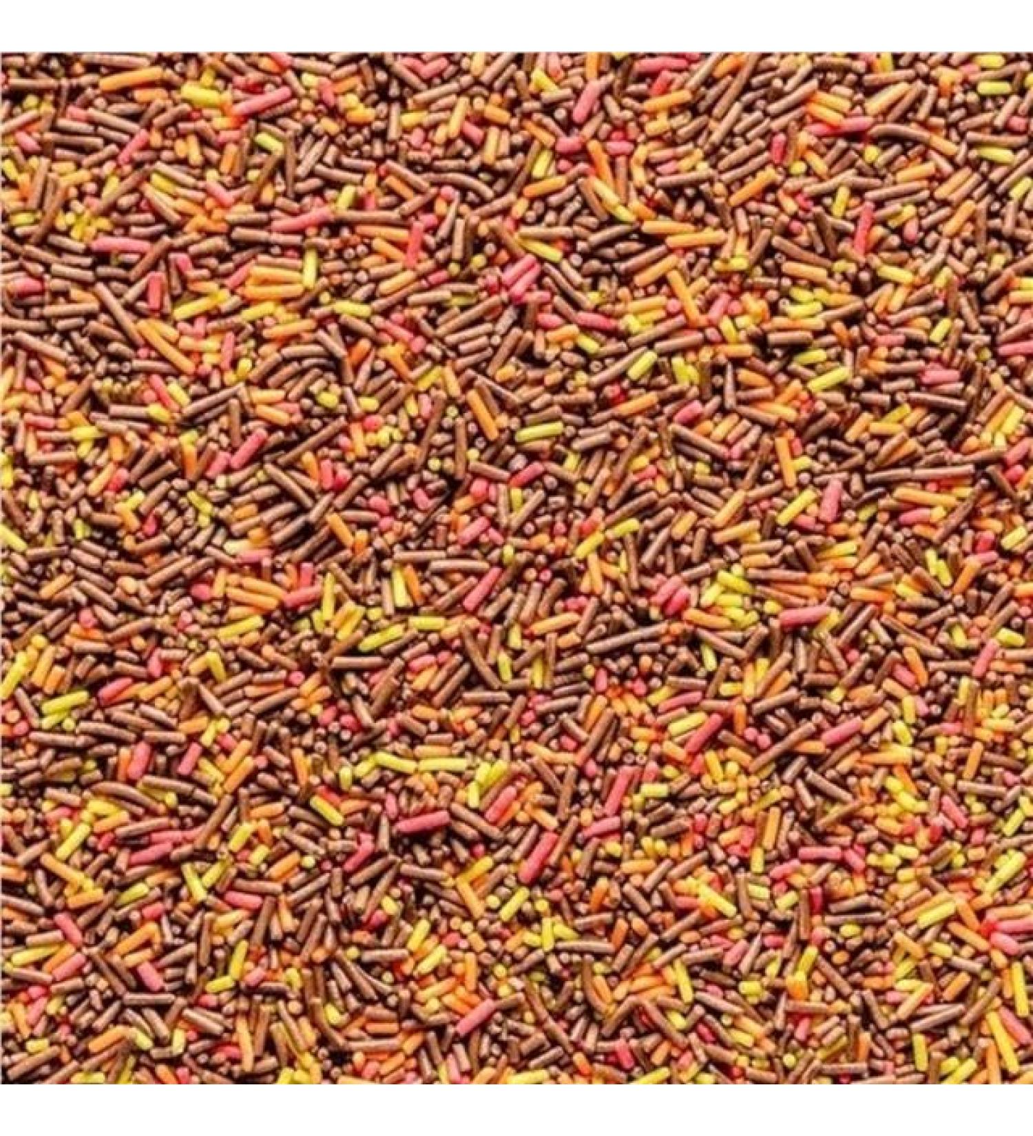 Autumn Mix Matt Sugar Strands Cupcake/Cake Decoration Sprinkles by LiveMoor (Autumn Mix - 15g)