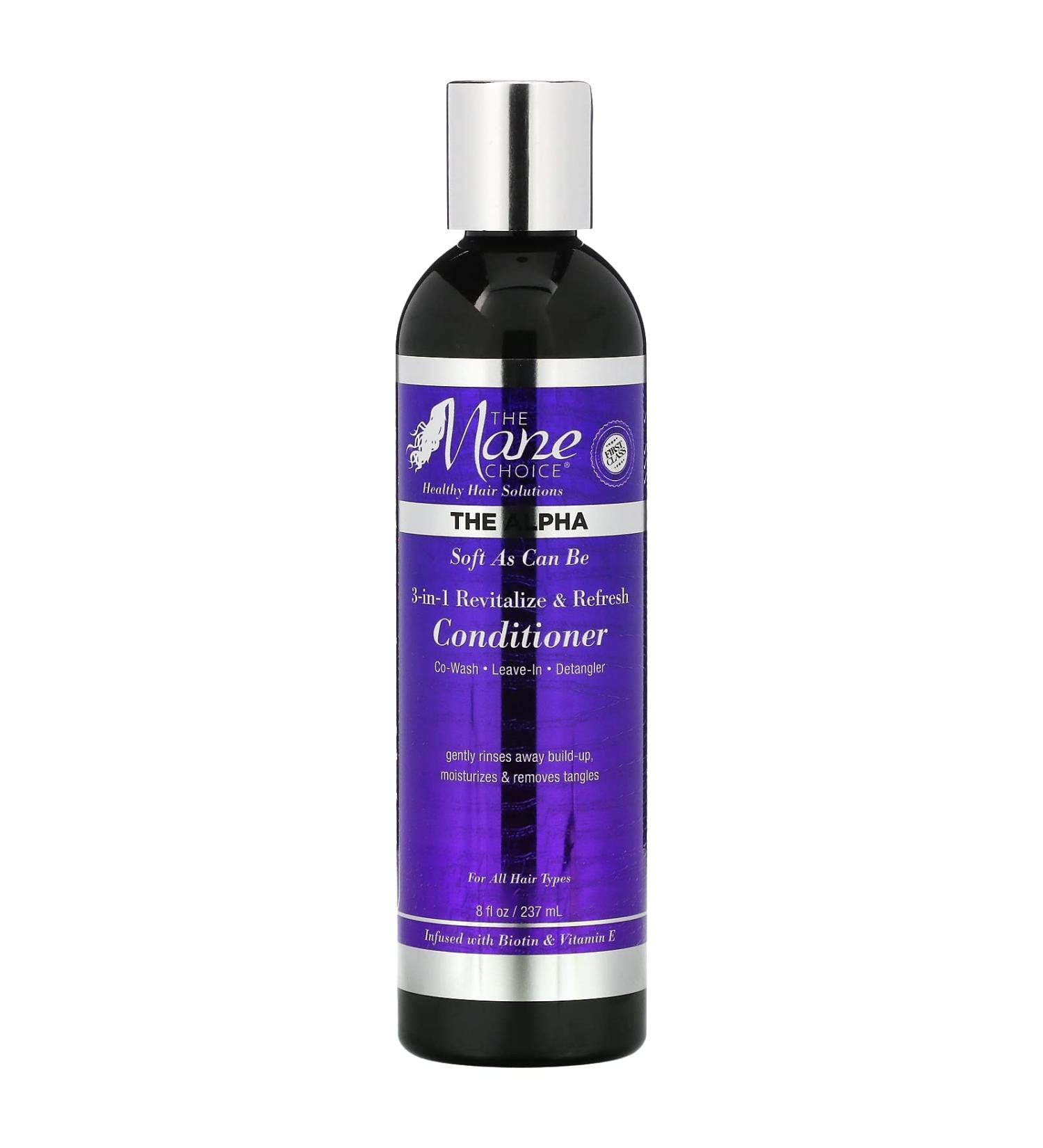 The Mane Choice - Soft As Can Be Revitalize & Refresh 3-in-1 Co-Wash Leave In Detangler (8 ounces / 230 Milliliters) - Multi-Action Hair Treatment Conditioner for Curly Wavy and Kinky Hair