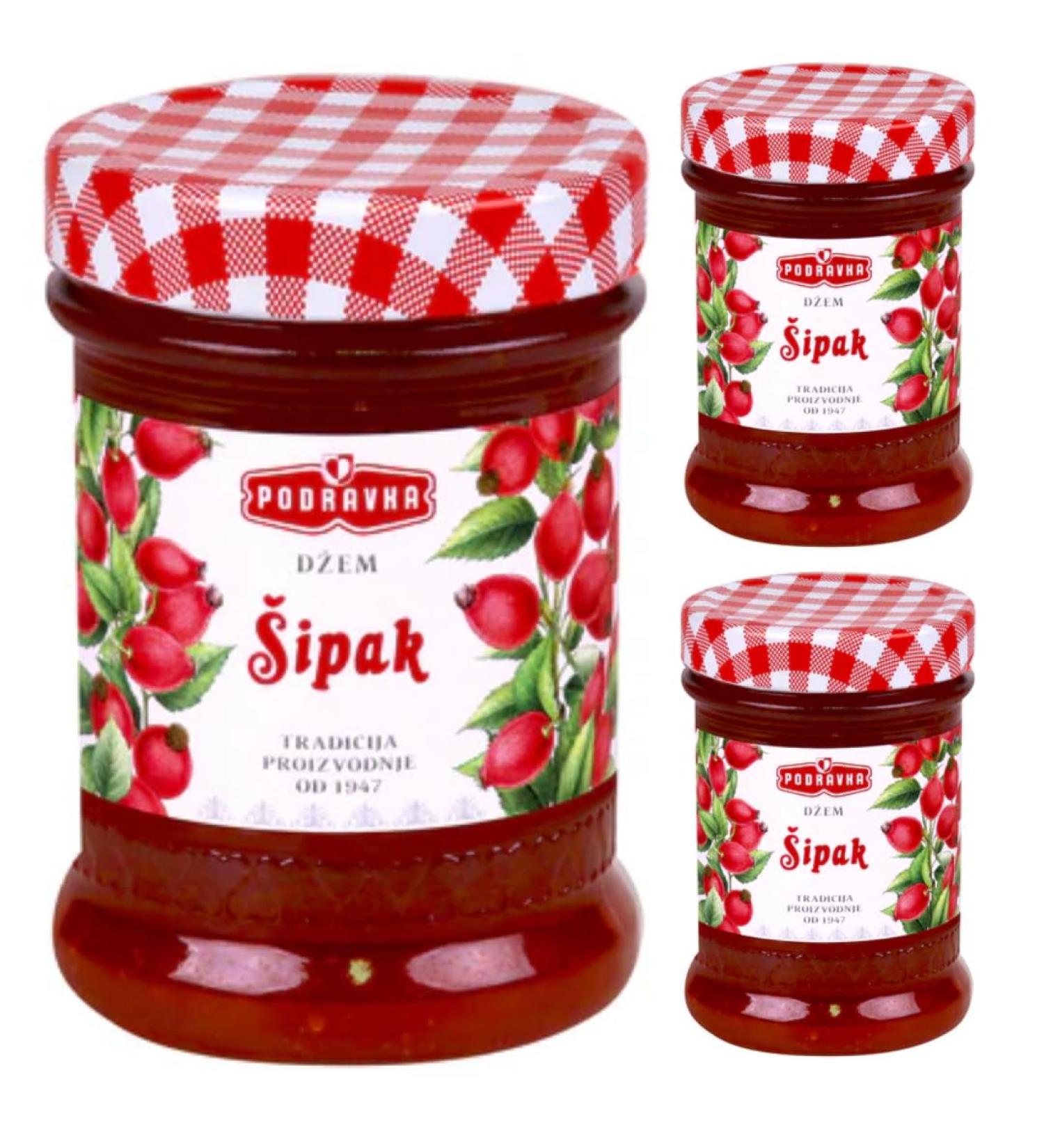 Pufai Podravka Set of 3 Rosehip Jams in Glass 360 g - Buy Online on GoSupps.com