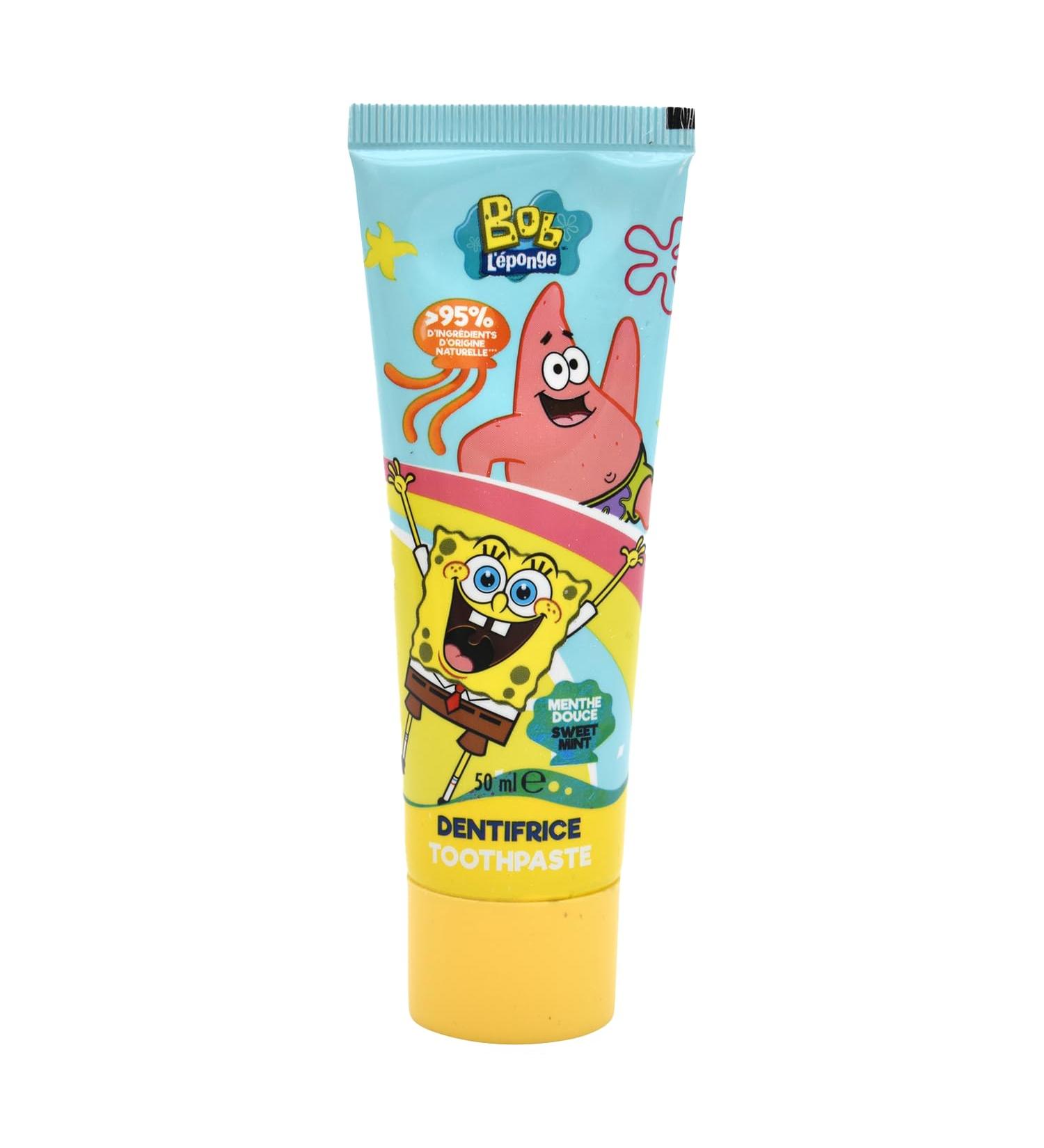 Spongebob Toothpaste Set (3x50ml) - Strawberry Flavored Children's Toothpaste for Healthy White Teeth - Buy Online on GoSupps.com