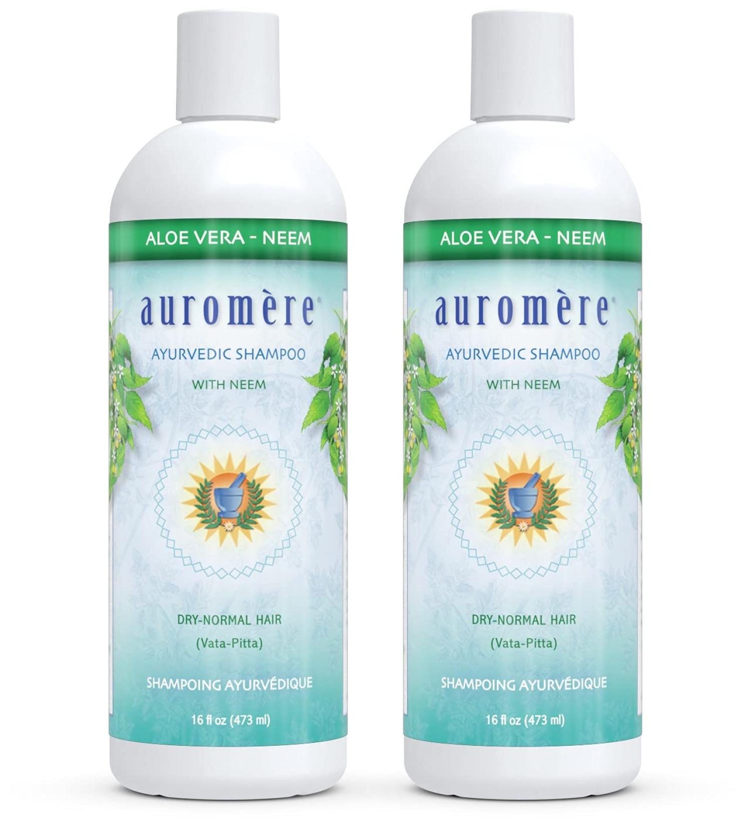 Auromere Ayurvedic Shampoo with Neem & Aloe Vera - 16 fl oz | Natural Hair Care - Buy Online on GoSupps.com