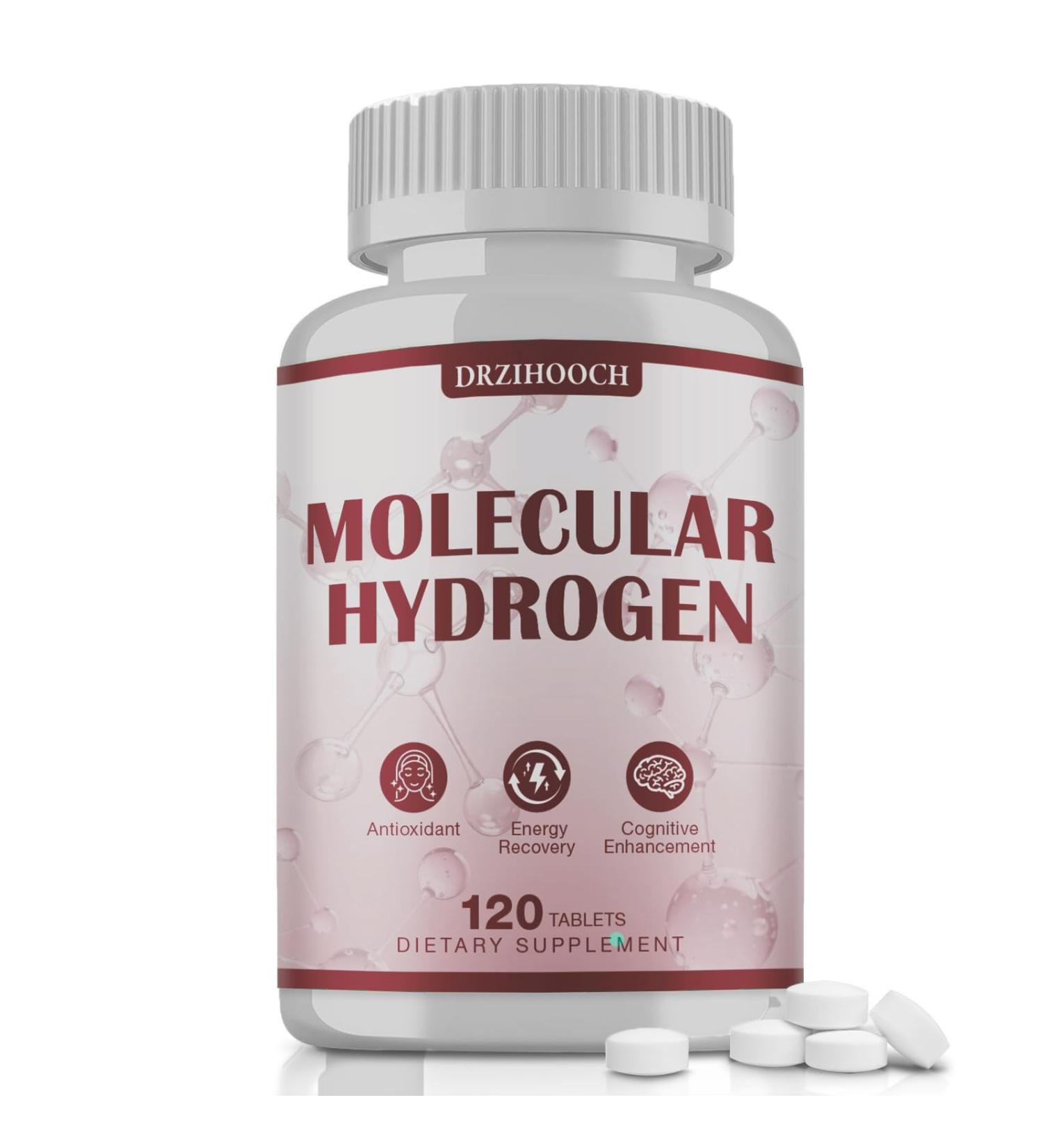 Hydrogen Tablets for Water 8 PPM Molecular Hydrogen Tablets Non-GMO 120 Count