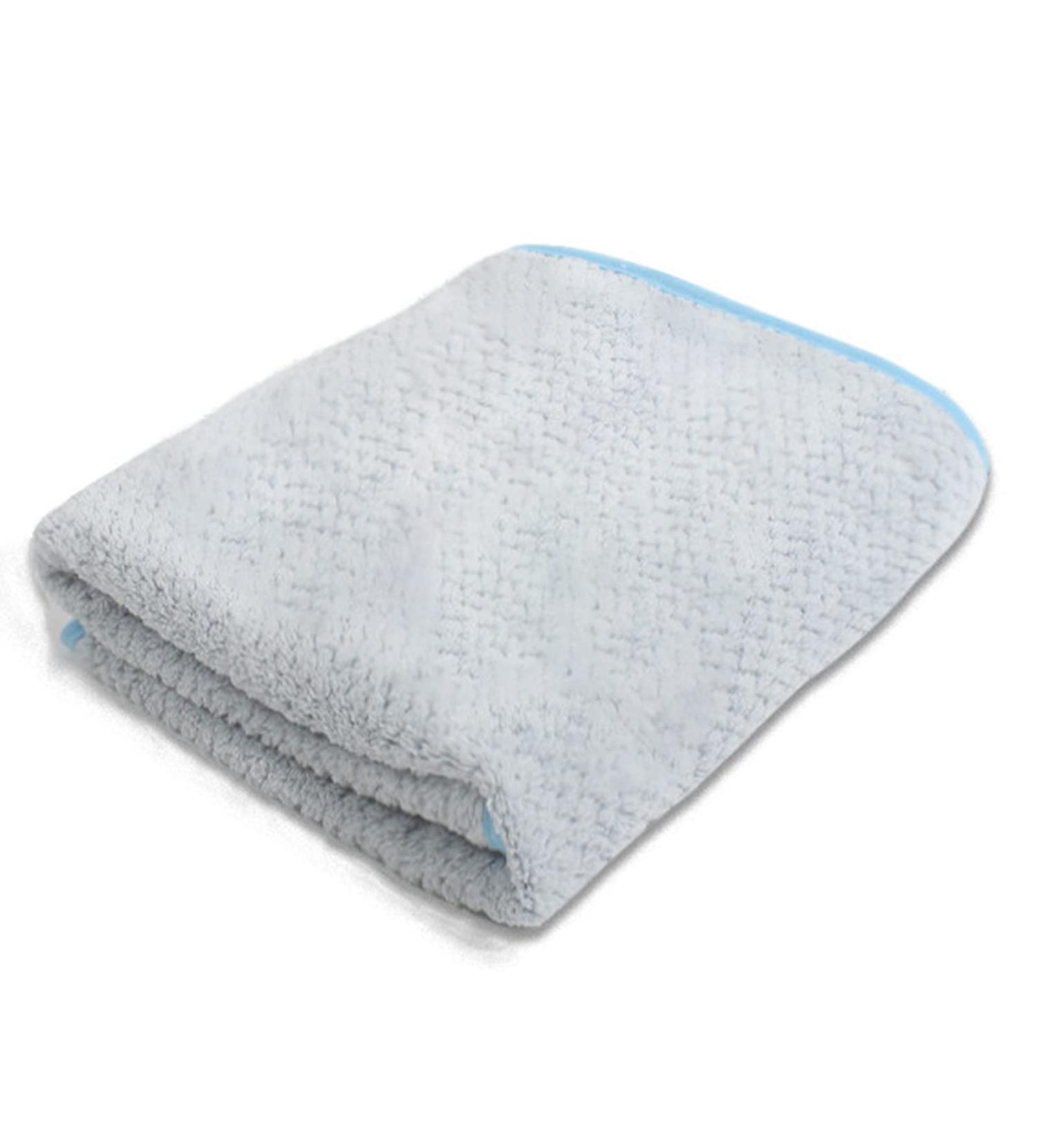 Quick-Dry Microfiber Dog Towel | Valink Extra Absorbent Bath Towel for Small & Medium Dogs & Cats - Blue - Buy Online on GoSupps.com