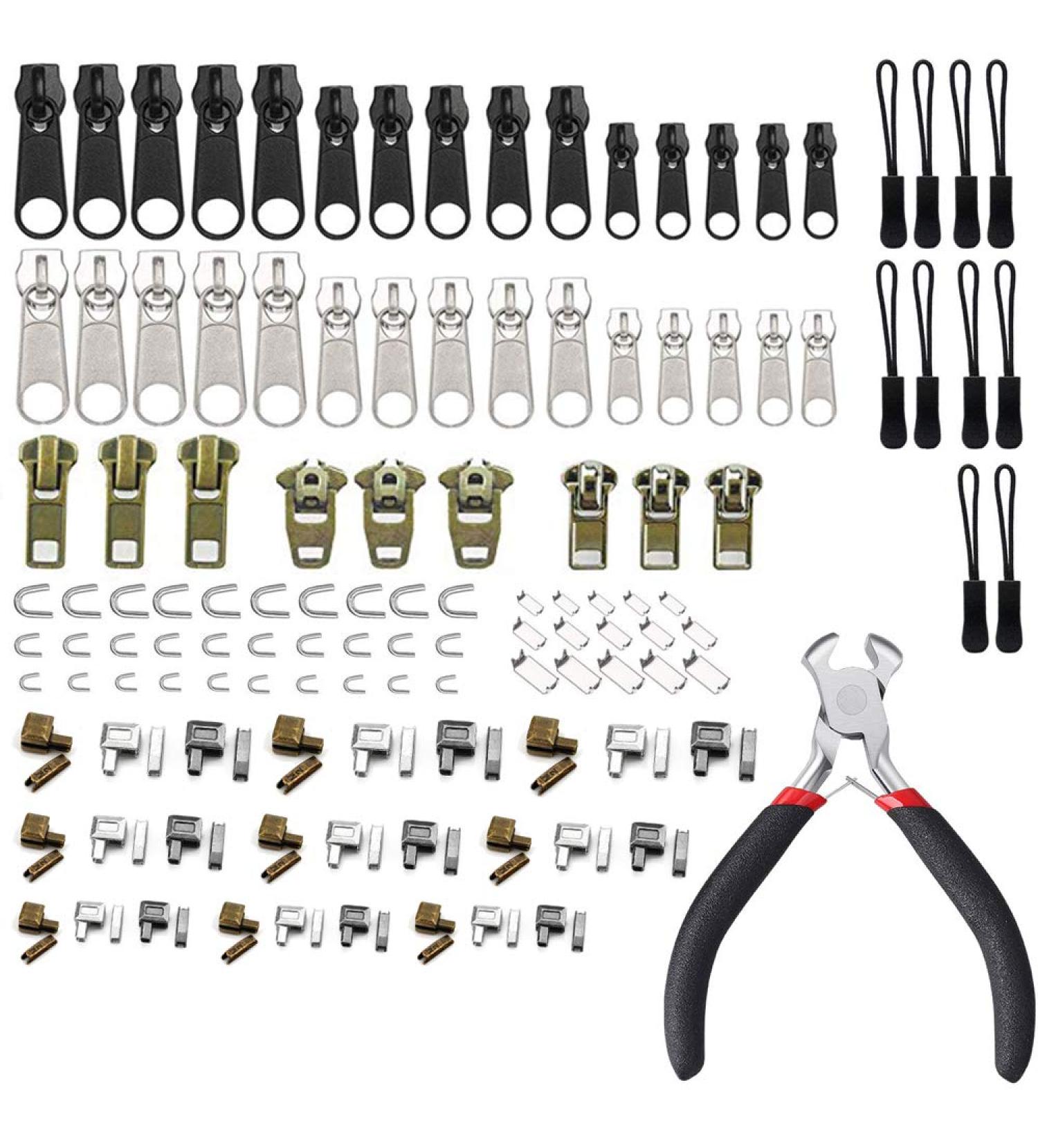 Zipper Repair Kit with Install Pliers Tool by DmHirmg - All-in-One Zipper Replacement Pack for Instant Fixes - Buy Online on GoSupps.com