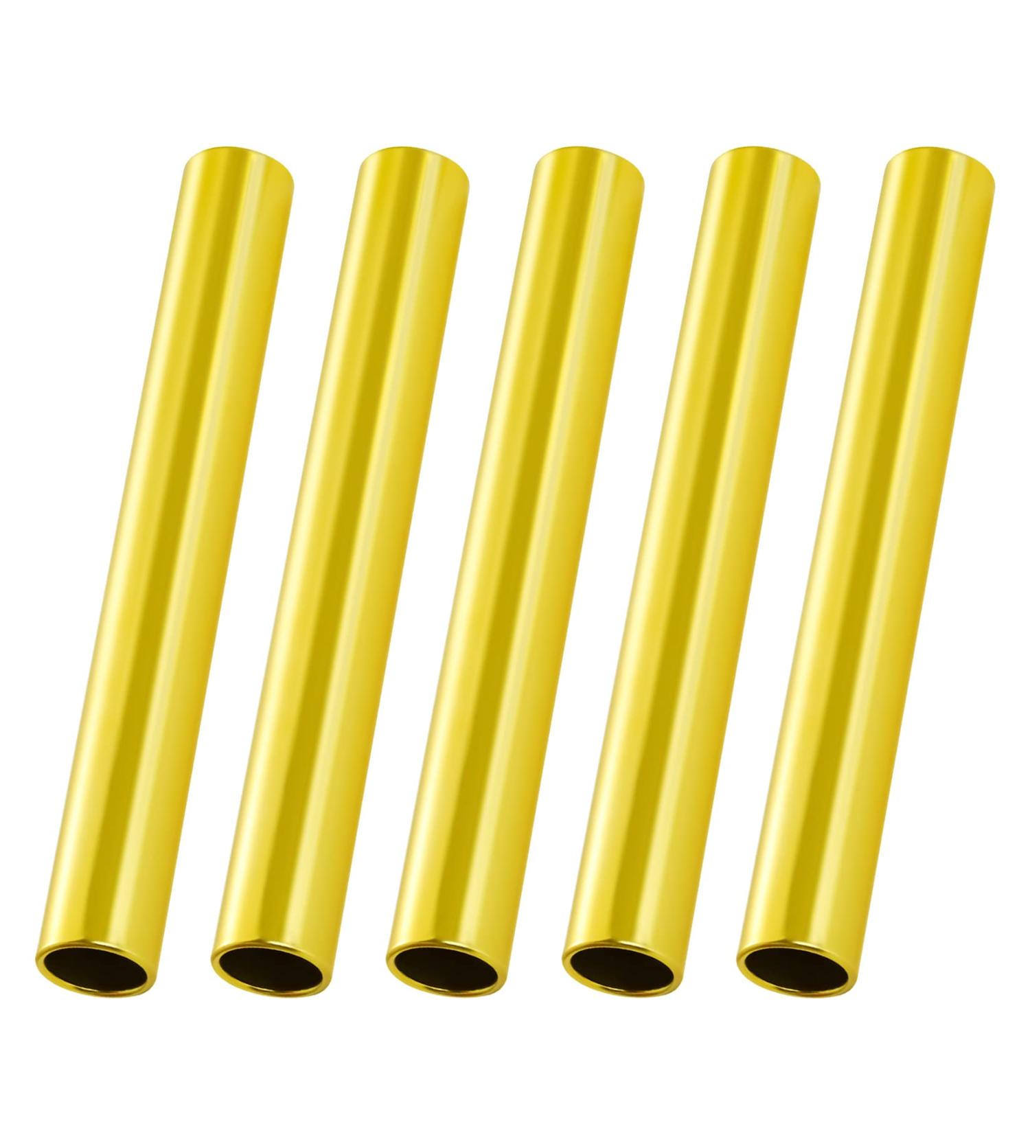 5 Piece Nydotd Aluminum Relay Batons - Ideal for Athletes and Track Field Races - Gold - Buy Online on GoSupps.com