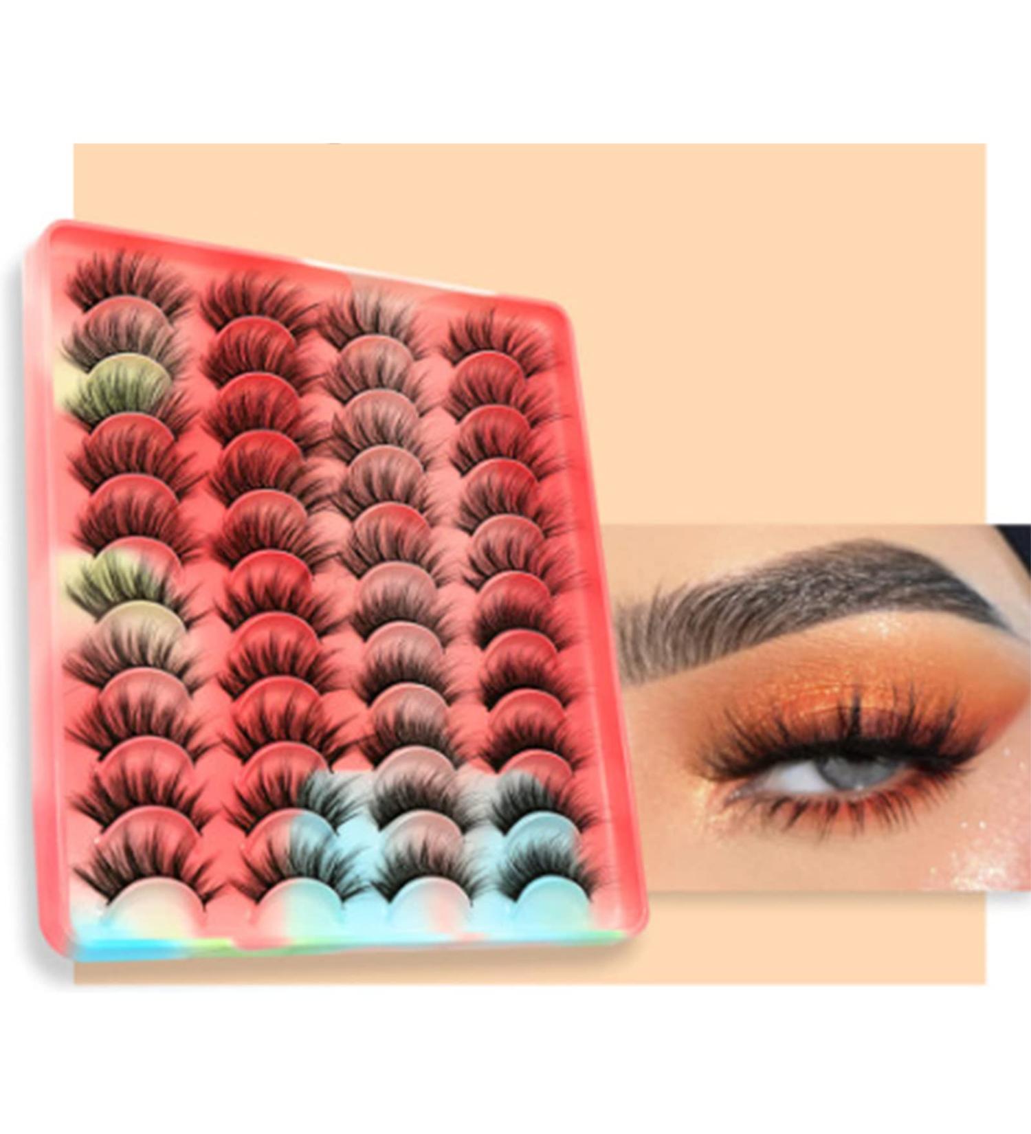 Soft & Light Black 3D False Eyelashes - 40 Pieces | Comfortable Long Lasting Makeup Tools for Daily & Party Use | Ideal for Beginners - Buy Online on GoSupps.com