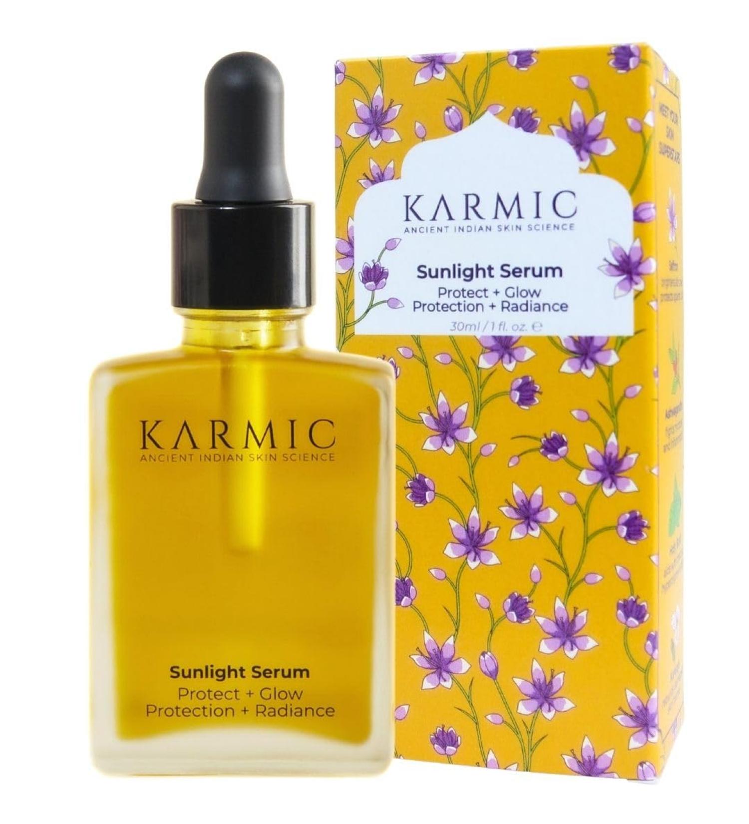 Karmic Skin Brightening Vitamin C Face Serum: With Saffron & Vit. E | Hydrate & Reveal Bright Glowing Skin | Correct Dark Spots | Treat Hyperpigmentation | Organic Facial Oil Skin Care | Women & Men - Buy Online on GoSupps.com