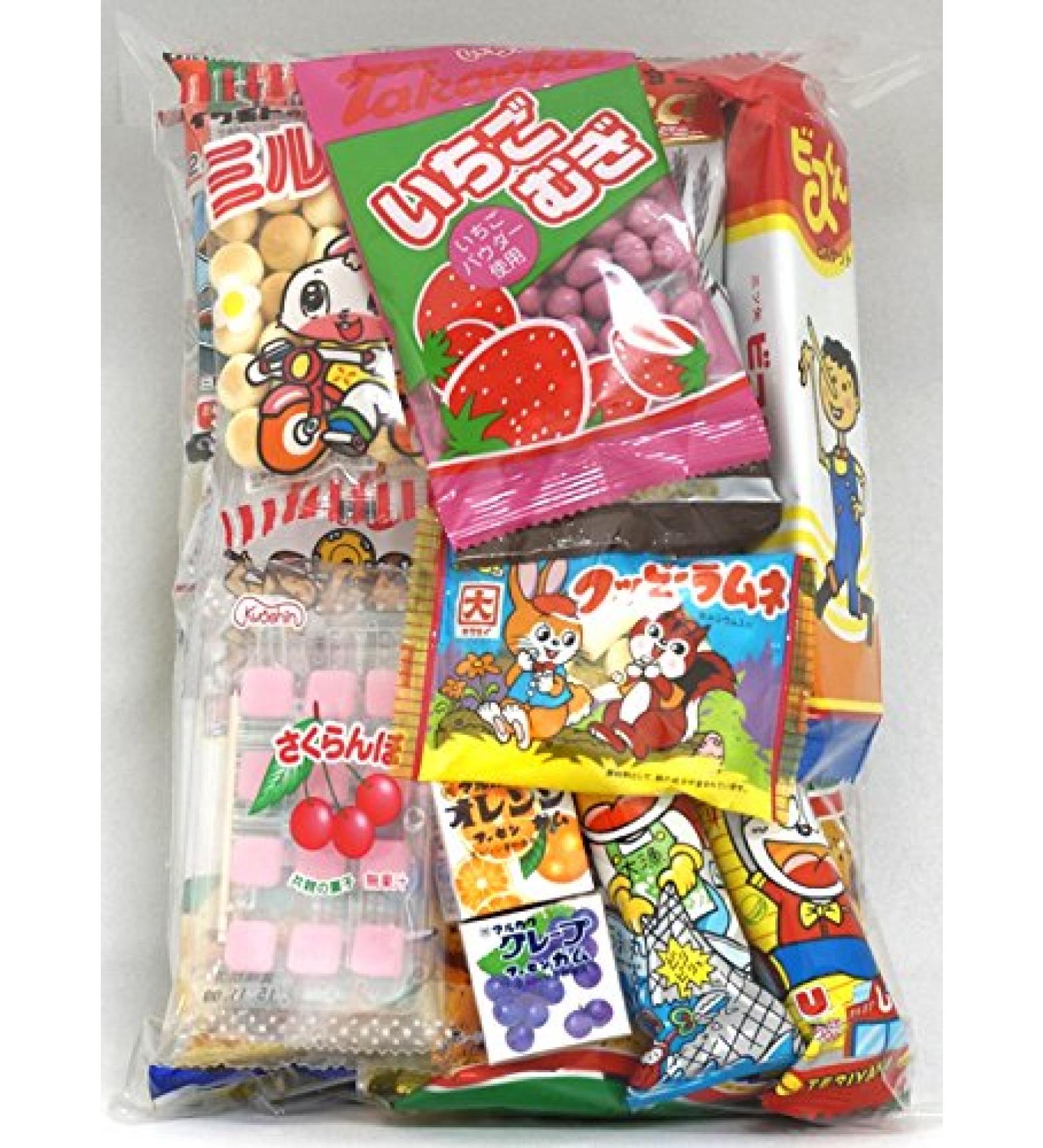 Assorted Japanese Dagashi Snacks - 20 Packs of 19 Varieties | Affordable Treats - Buy Online on GoSupps.com
