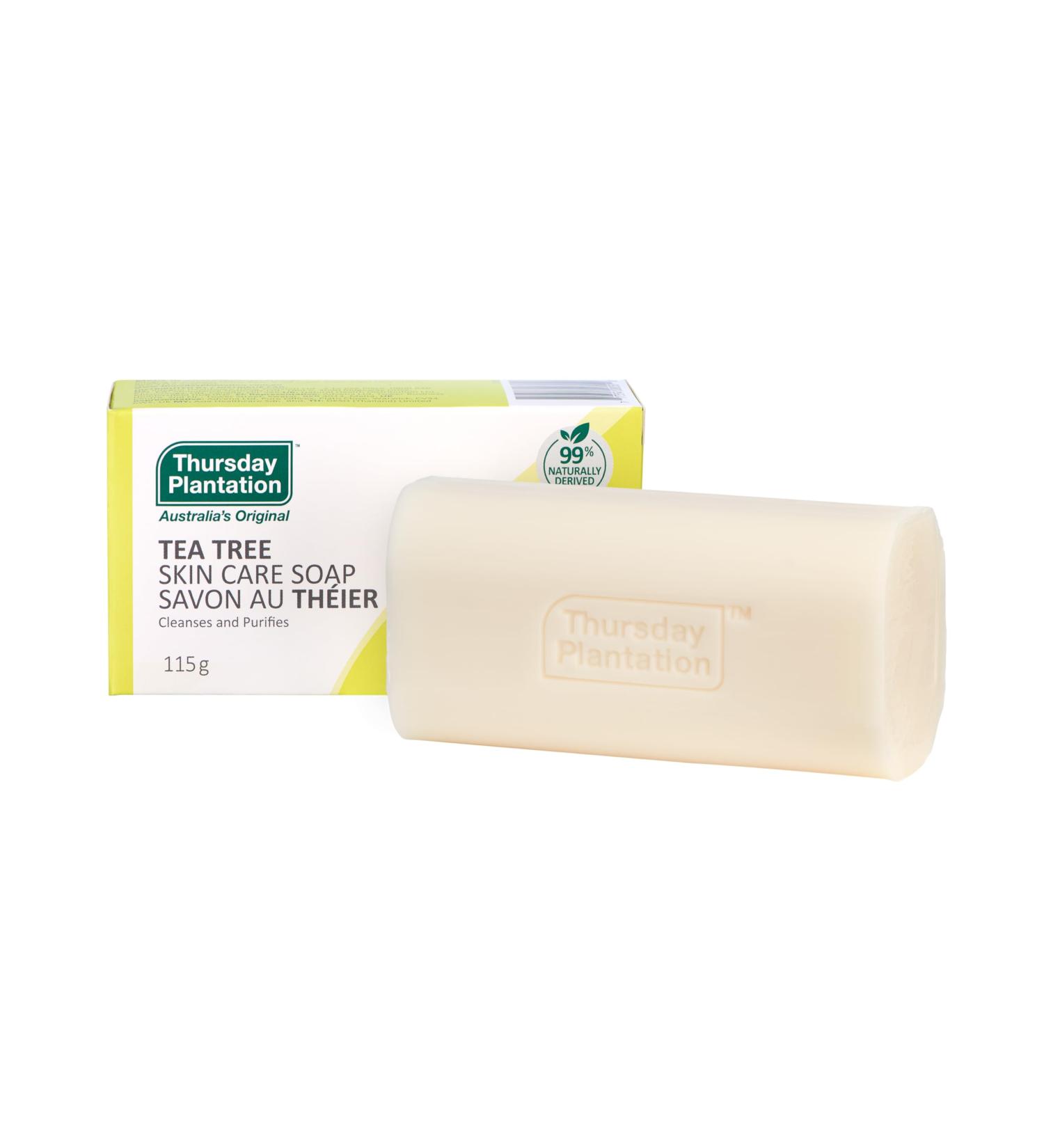 Thursday Plantation Tea Tree Bar Soap - Gentle Cleansing Bar for Shower Bath Skin Care and Hygiene - Mild Skin Care - Nourishing & Refreshing for Daily Routine - Beauty Wash - All Skin Types - 115g - Buy Online on GoSupps.com