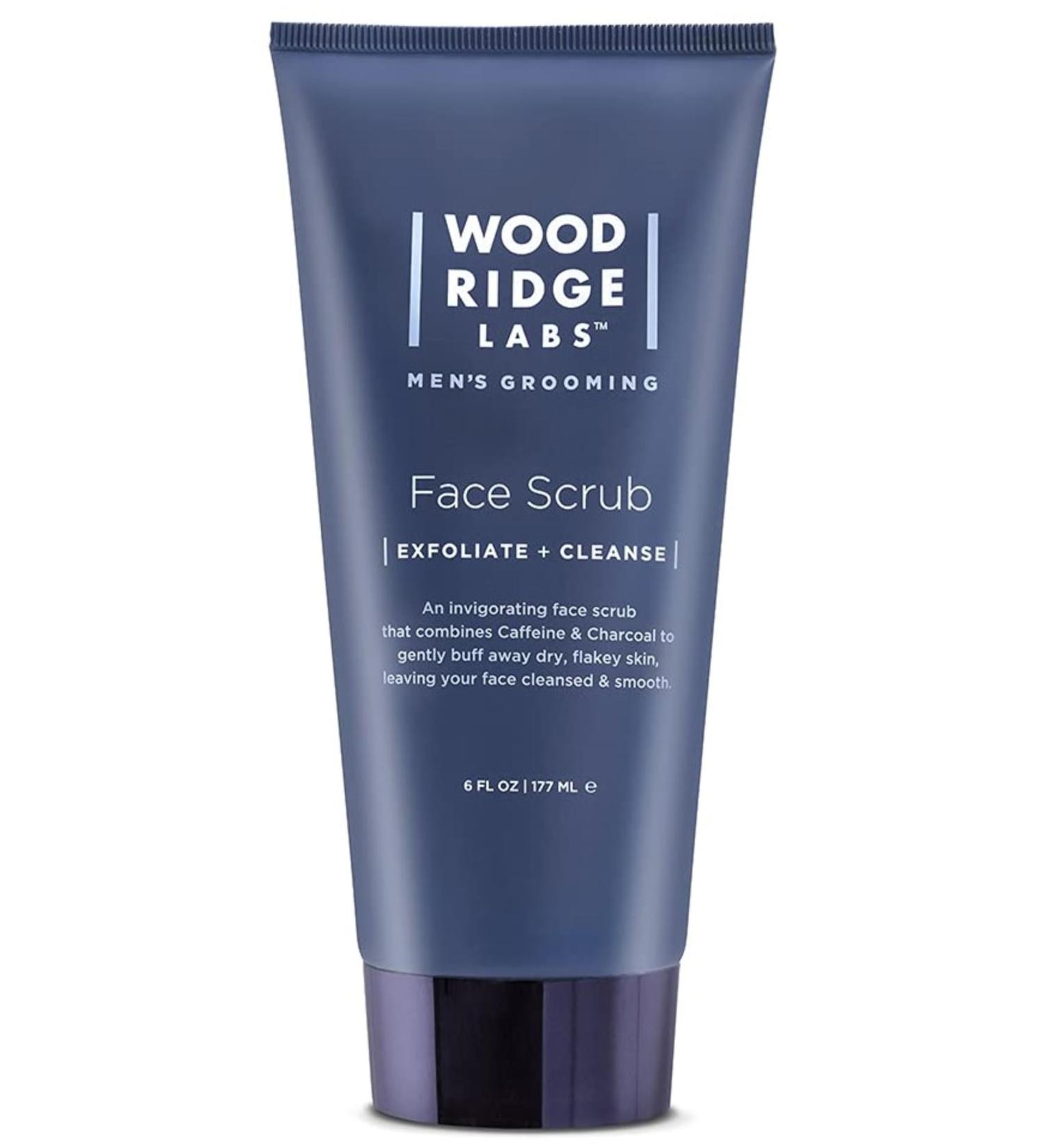 Men's Grooming Caffeine & Charcoal Daily Face Scrub - Exfoliate Moisturize & Cleanse - Gentle for Sensitive Skin - Paraben & Cruelty Free - USA Made 6 oz - Buy Online on GoSupps.com