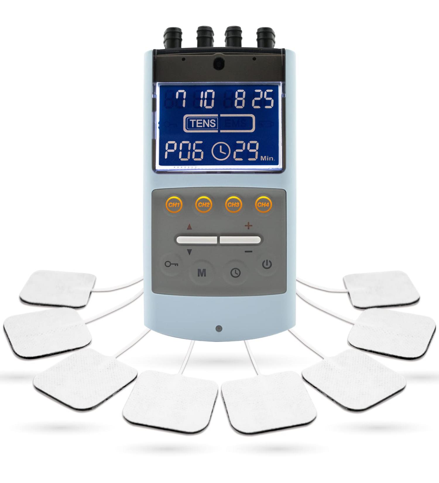 iStim TENS EMS Muscle Stimulator EV-906 - Pain Relief & Muscle Strengthening with Japanese Gelled Electrodes | Buy Internationally - Buy Online on GoSupps.com