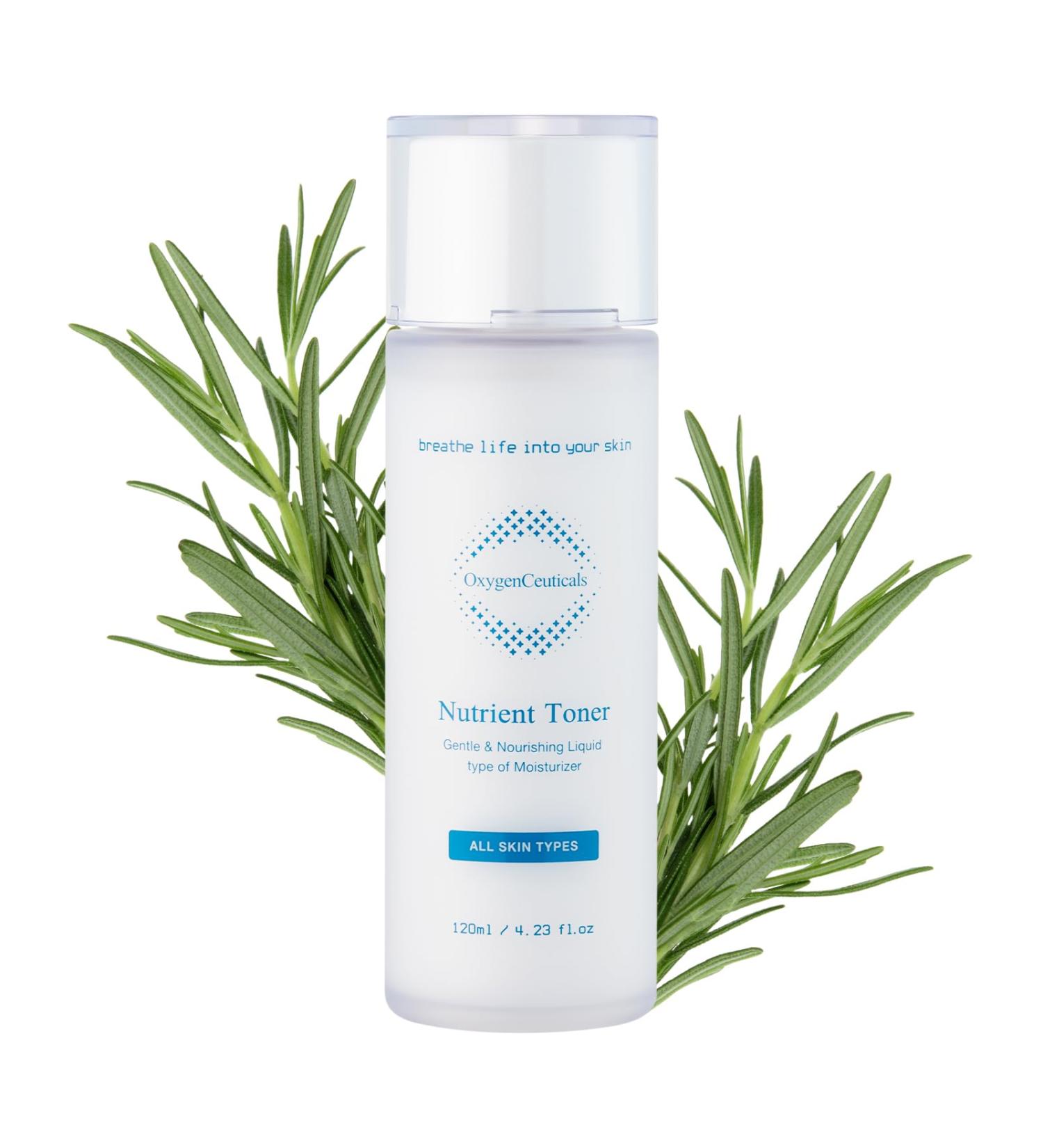 OxygenCeuticals Nutrient Toner Essence-Type Hydrating Toner for Dry Skin Deep Moisture & Nourishing Care with Sodium Hyaluronate Portulaca & Allantoin Extracts. 4.05 fl.oz (120ml) 4.05 Fl Oz (Pack of 1) - Buy Online on GoSupps.com