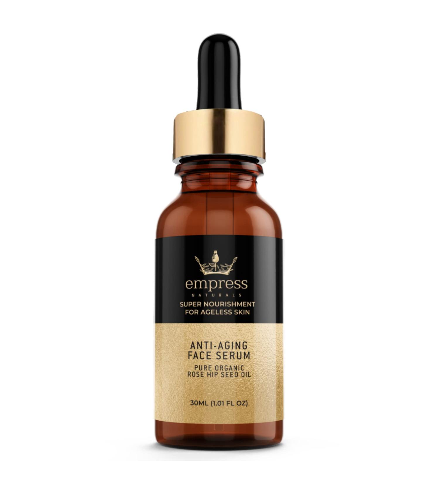 Anti-Aging Face Serum | Organic Rosehip & Frankincense | Nourish & Brighten Skin | 30 ml All-Natural Skincare - Buy Online on GoSupps.com