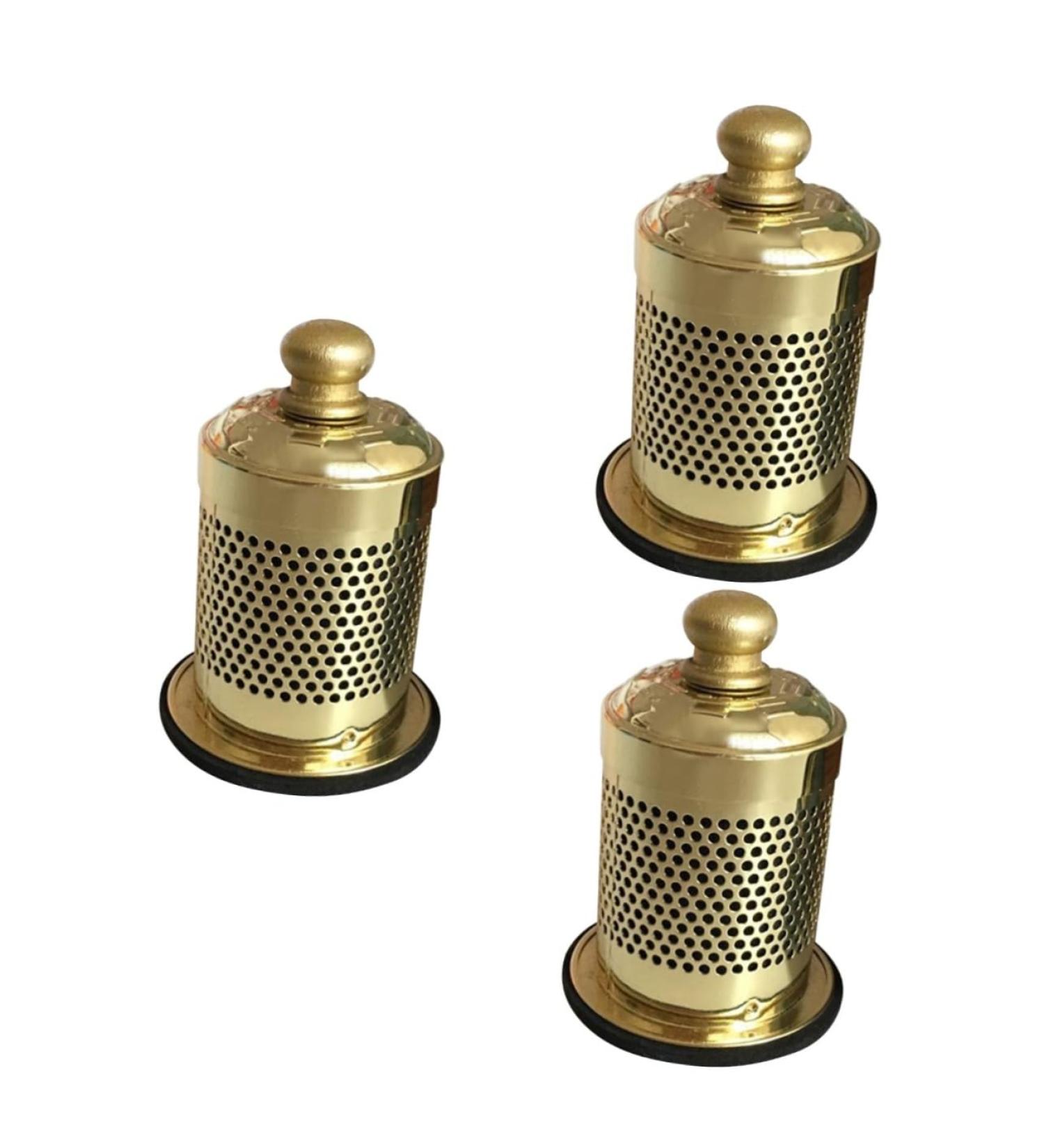 Homsfou 3 Series Moxibustion Box - Metal Moxa Sticks for Home Use | Copper Moxibustion Massager - Set of 3 (8x5.7cm) - International Shipping Available - Buy Online on GoSupps.com