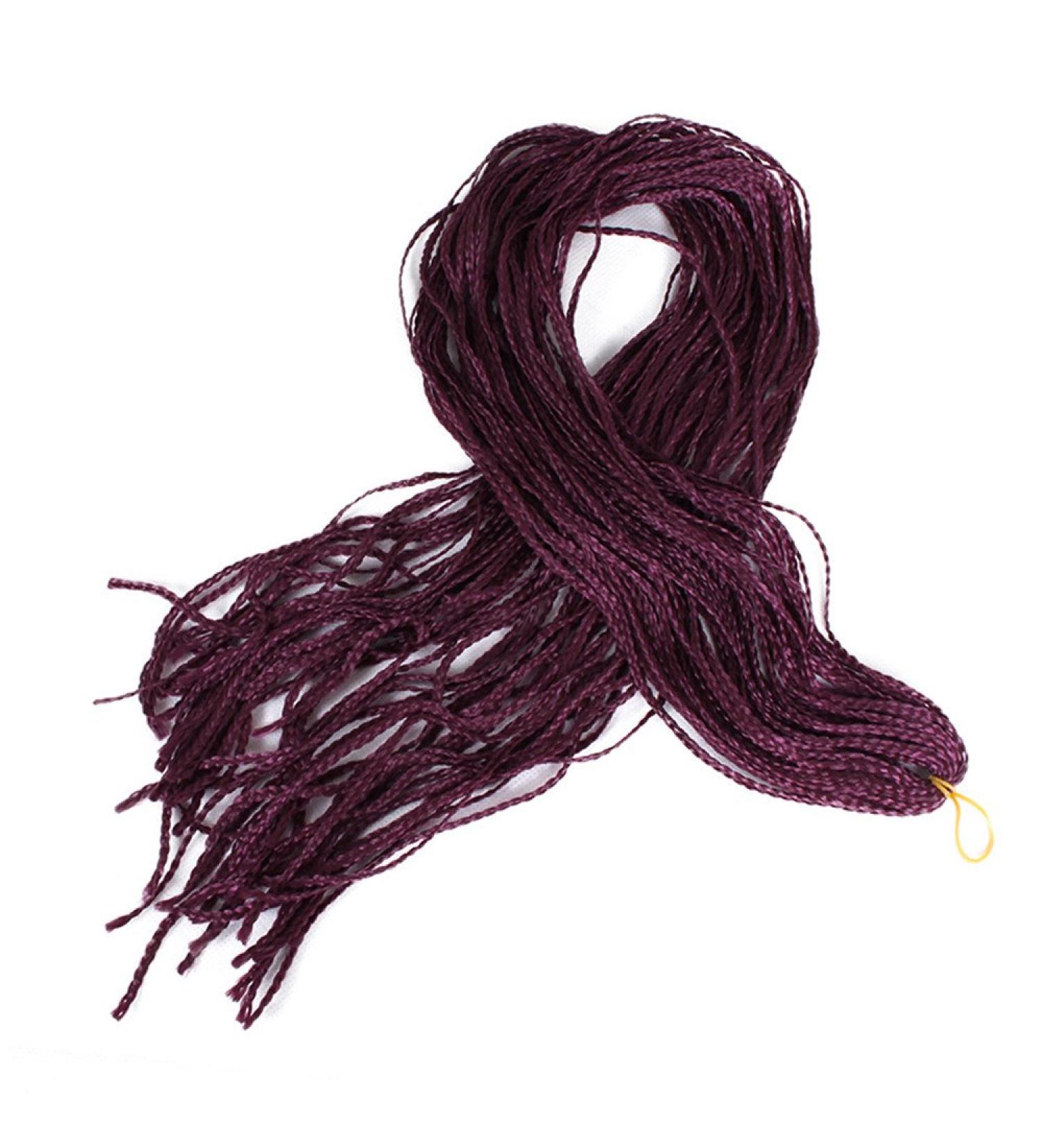 3 Packs Eunice Hair #99J Synthetic Crochet Braids - 28 Inch Soft Goddess Mambo Hair Extensions - Box Braids (28 Roots/Pack) - Buy Online on GoSupps.com