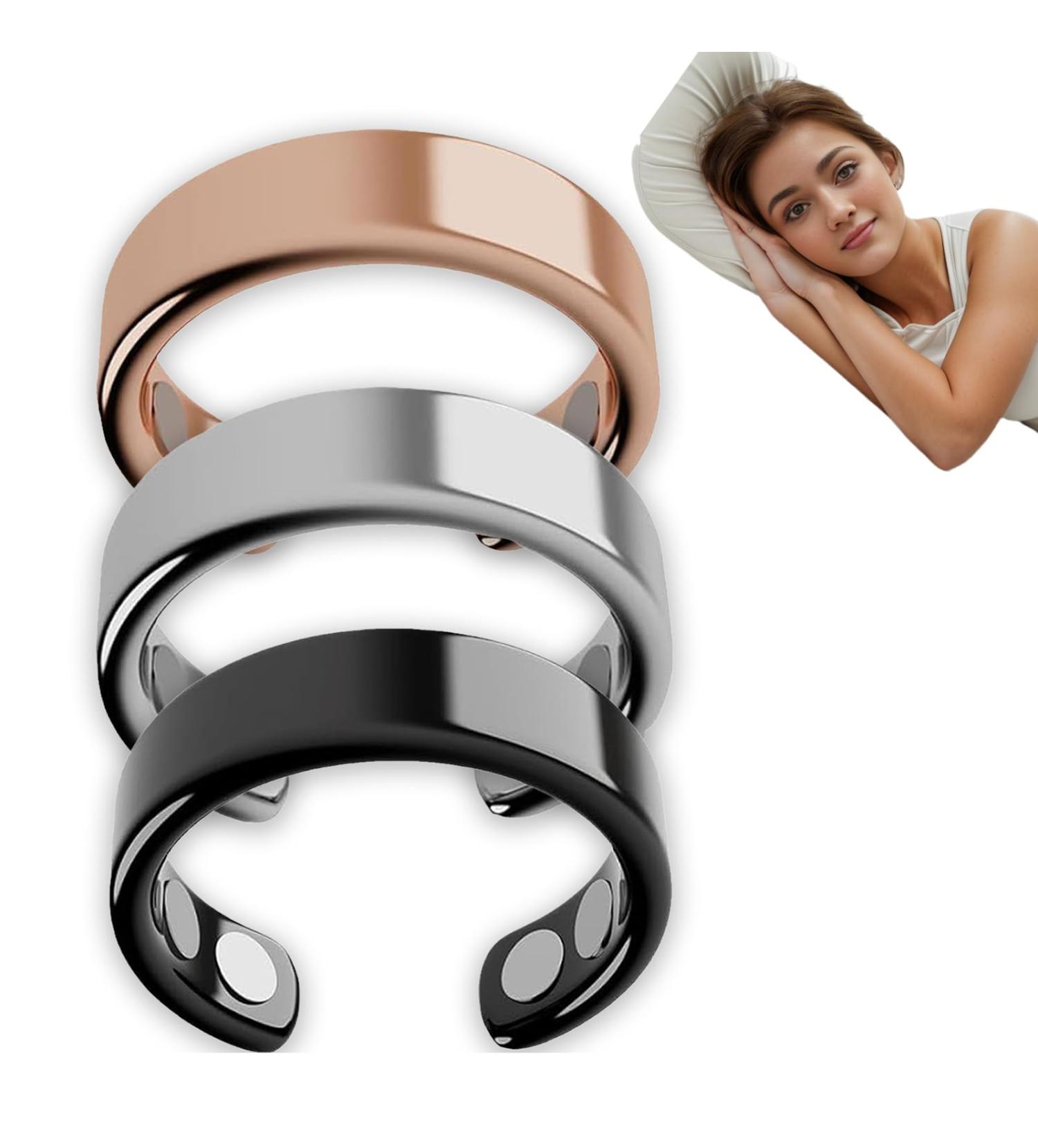 Snorno Anti-Snoring Ring - Stainless Steel Magnetic Solution (3 Pcs) | International Shipping Available - Buy Online on GoSupps.com