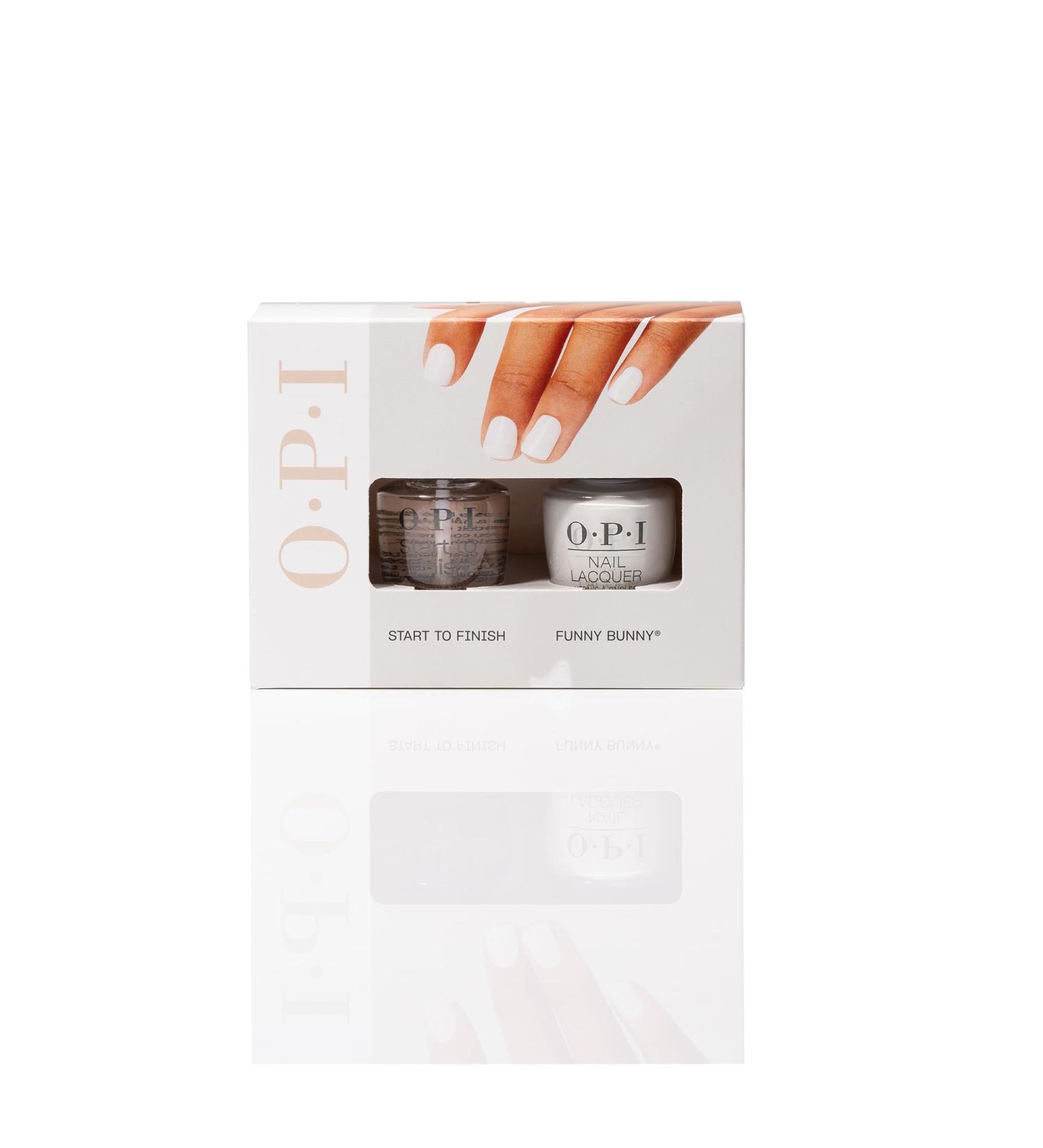 OPI Nail Lacquer Sheers Duo Gift Set - Including Start To Finish a 3-in-1 Base Coat Top Coat & Nail Strengthener & Funny Bunny  - Buy Online on GoSupps.com