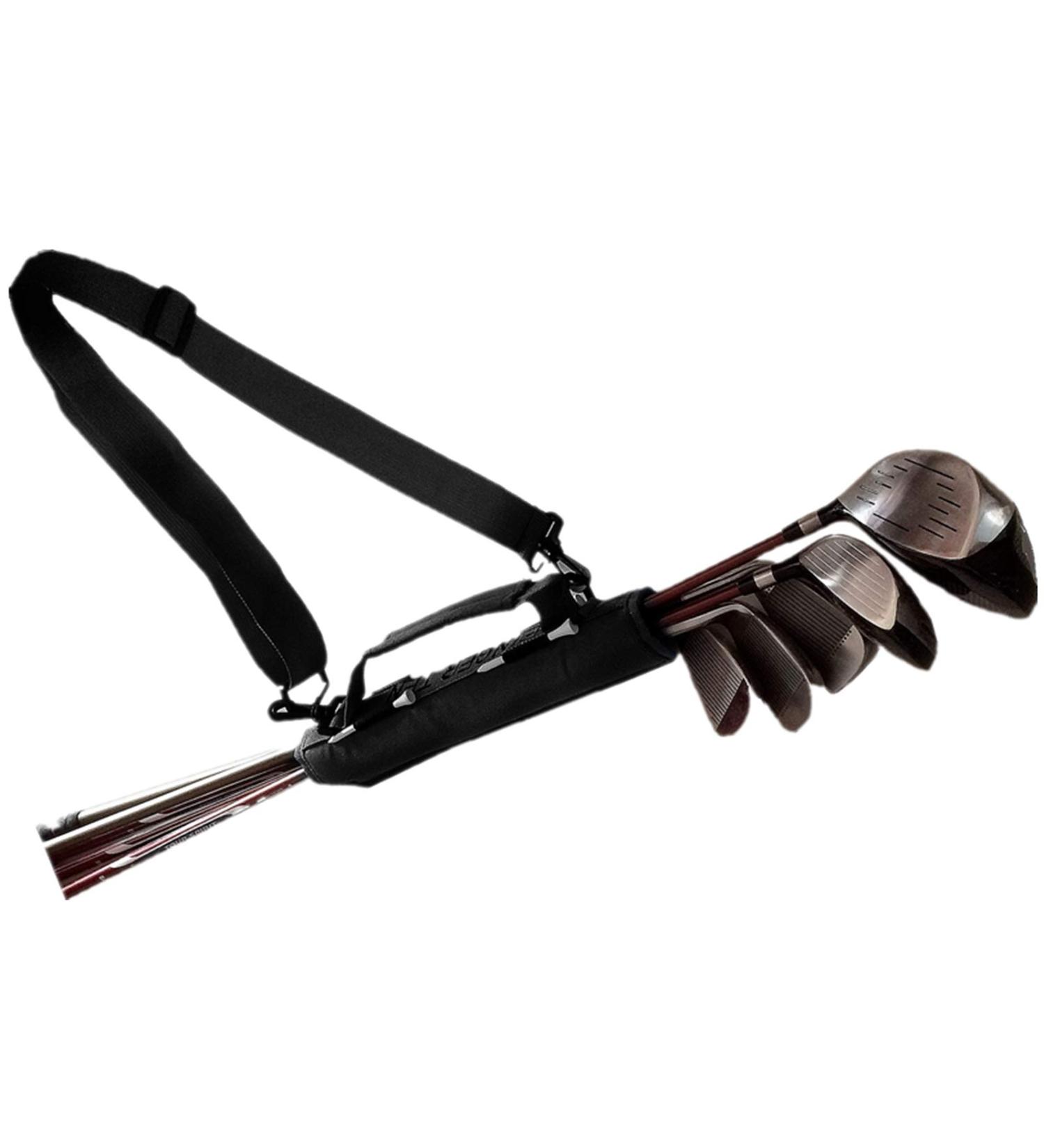 FINGER TEN Golf Club Bag Mini with Ball Pouch - Lightweight 2-Layer Design for Men, Women, and Kids - Ideal for Driving Range and Course Training - Black (1 Pack) - Buy Online on GoSupps.com