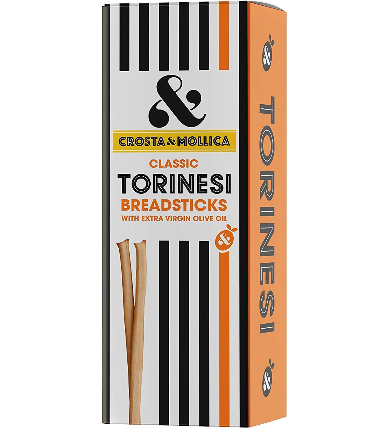 Crosta & Mollica Torinesi 4 x 120g | Classic Grissini Breadsticks | Crisp Baked | Extra Virgin Olive | Great Taste | Snap & Crunch | Italian Made | Sold by Esential Products - Buy Online on GoSupps.com