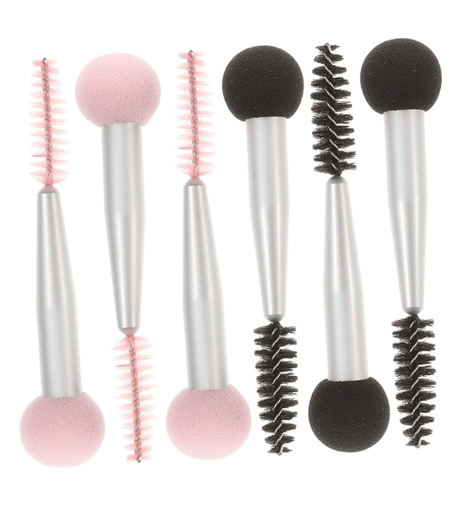 NOLITOY 6pcs Sponge Makeup Brush Set | Double Head Concealer Mascara & Eyebrow Stamper | Travel-Friendly Nylon Makeup Kit - Buy Online on GoSupps.com
