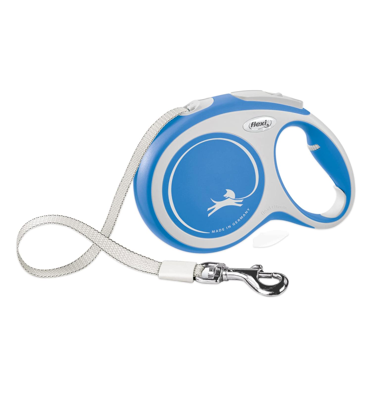 FLEXI New Comfort Retractable Dog Leash - 26 ft for Dogs up to 50 kg - Large Blue/Pastel Blue | International Shipping Available - Buy Online on GoSupps.com