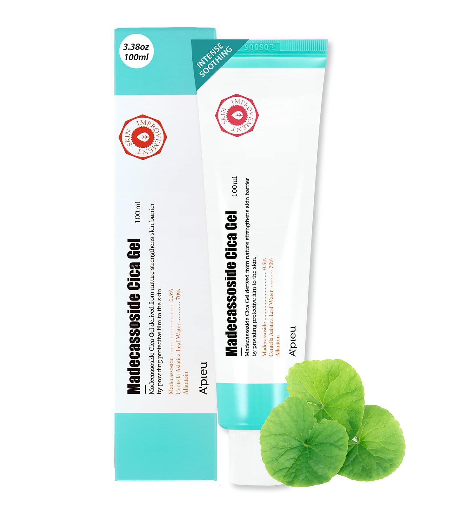 A'PIEU Madecassoside Cica Gel - Soothes Dryness, Redness & Blemishes - Centella Asiatica & Vitamin E - 3.38 fl oz - Buy Online on GoSupps.com