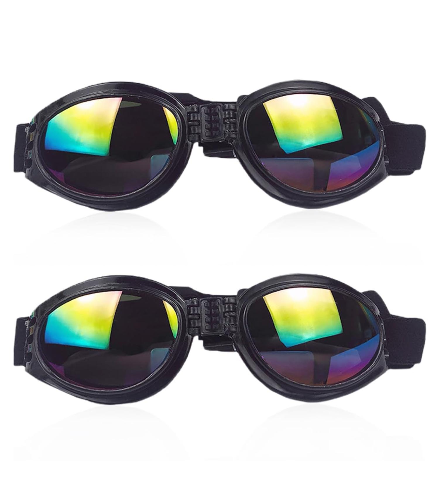KQNM Dog Sunglasses - UV Protection for Small Dogs | Adjustable & Windproof Motorcycle Glasses - Buy Online on GoSupps.com