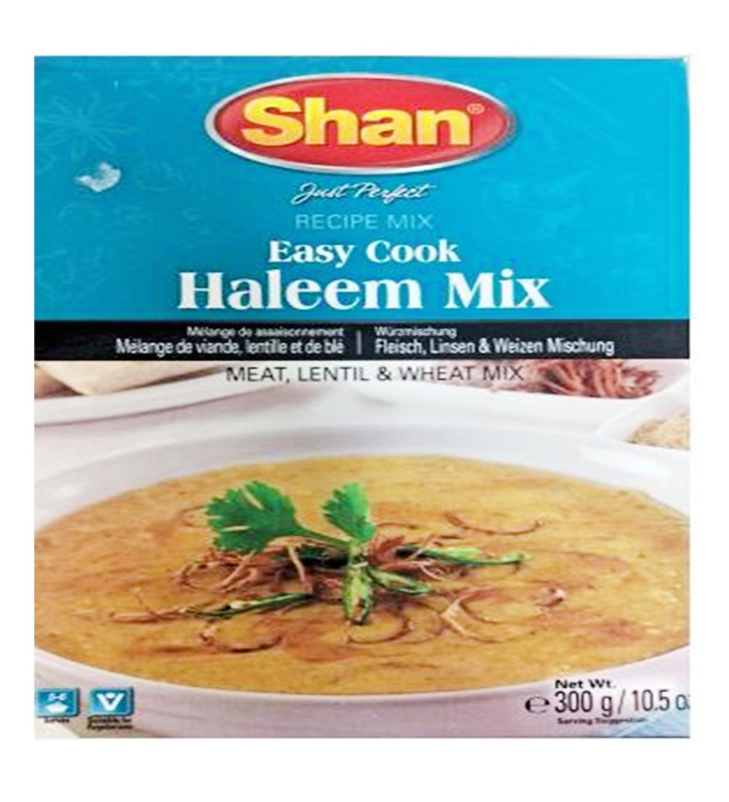 Shan Masalla Shan Haleem Mix Masala (Lentil Mix Mixed Wheat) Easy Cook Recipe (300g) - Buy Online on GoSupps.com