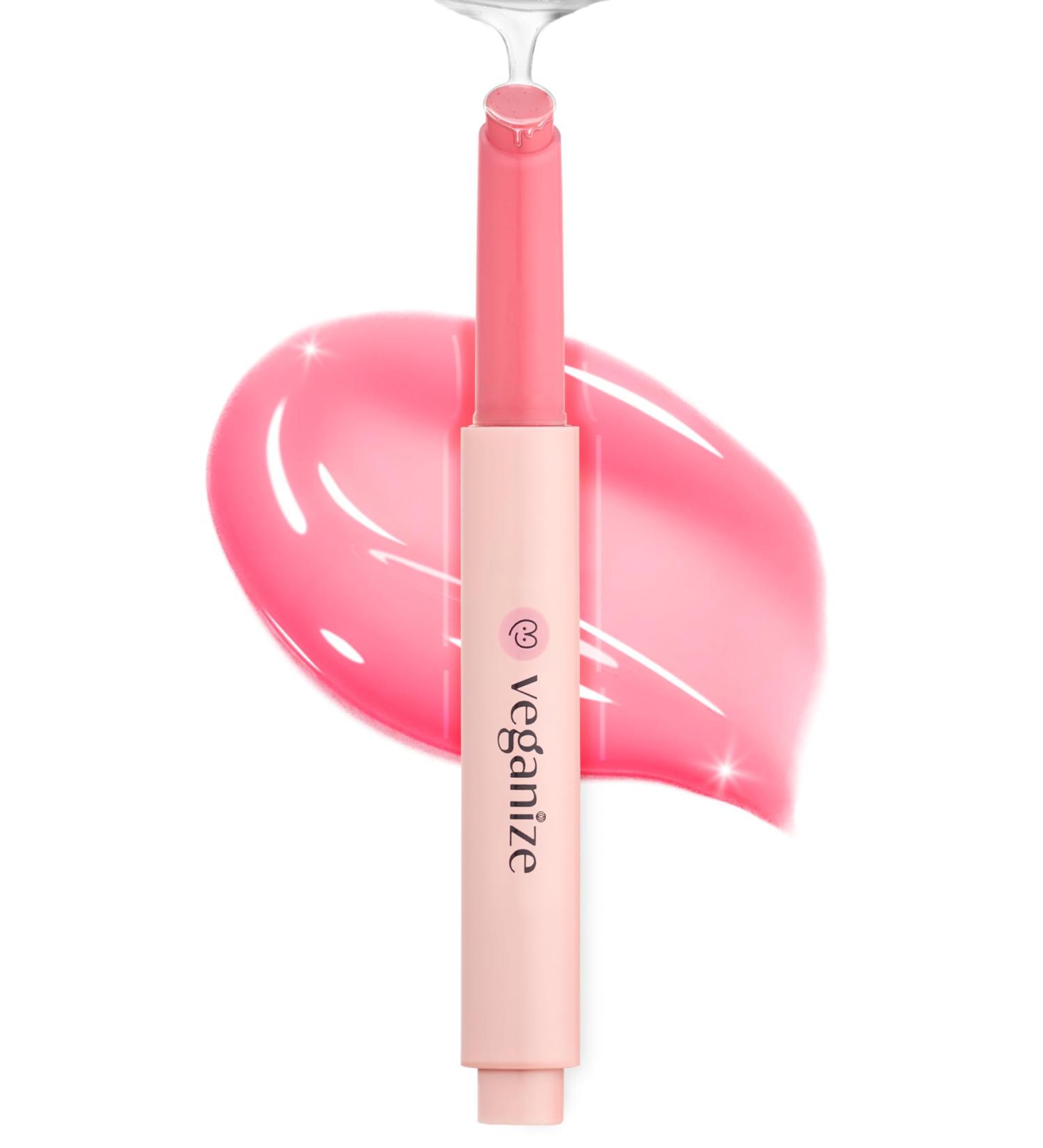 Vegan Collagen Lip Glass Balm | Hydrating Moisturizing Lip Care in 9 Colors | No Animal Testing | Shy Pink 0.06 oz - Buy Online on GoSupps.com