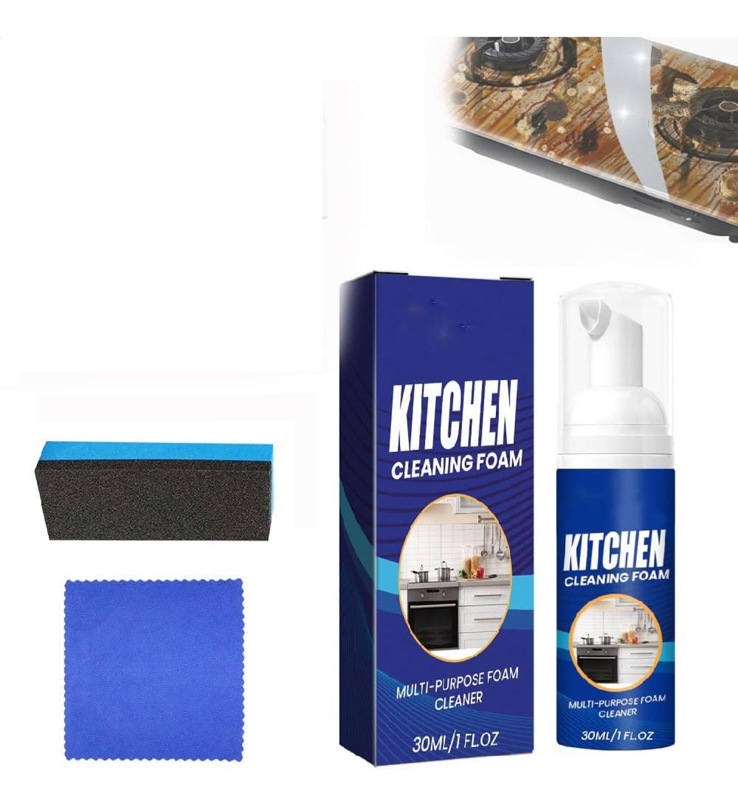 Kitchen Foam Cleaner All-Purpose Household Cleaners Stubborn Stains Cleaner Multi-Purpose Cleaner for Kitchen & Bathroom Oil Stain Remover (1sets) - Buy Online on GoSupps.com