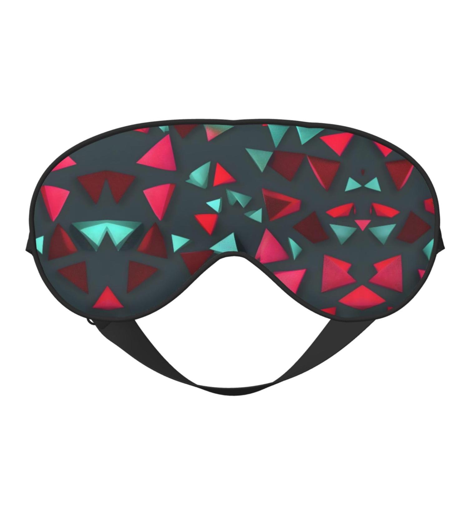 Triangular Pattern Eye Mask - Soft Elastic & Adjustable Sleep Mask for Men & Women | International Shipping - Buy Online on GoSupps.com