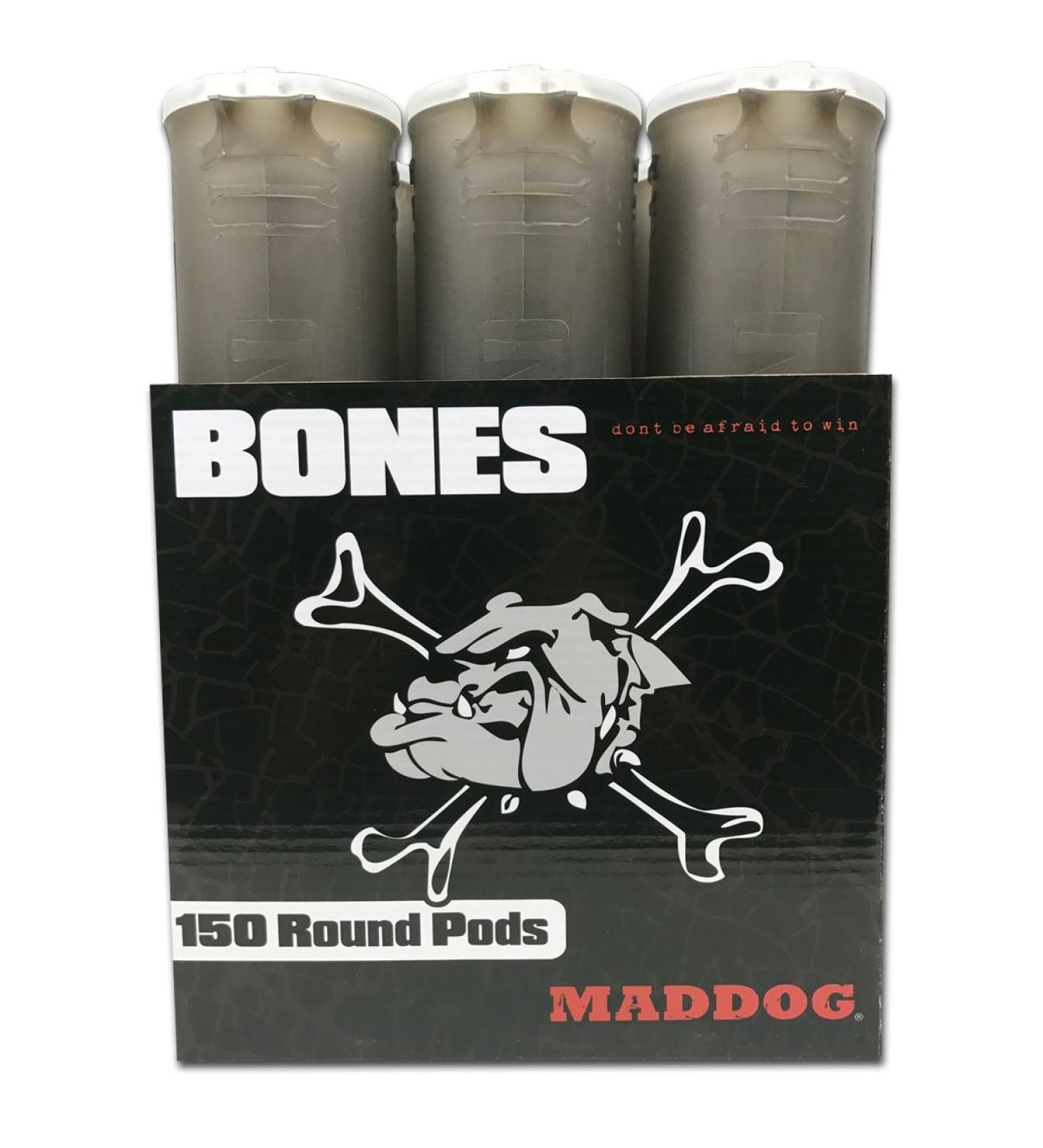 Maddog 150 Round Bones Paintball Pods Smoke 6 Pack - Durable and Convenient - Buy Online on GoSupps.com