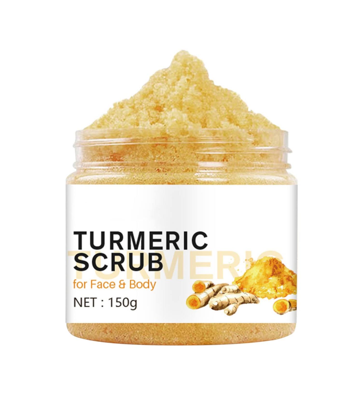 Hocossy Turmeric Body Scrub - 150ML for Acne, Dark Spots, Hyperpigmentation, and Smooth Skin - Buy Online on GoSupps.com