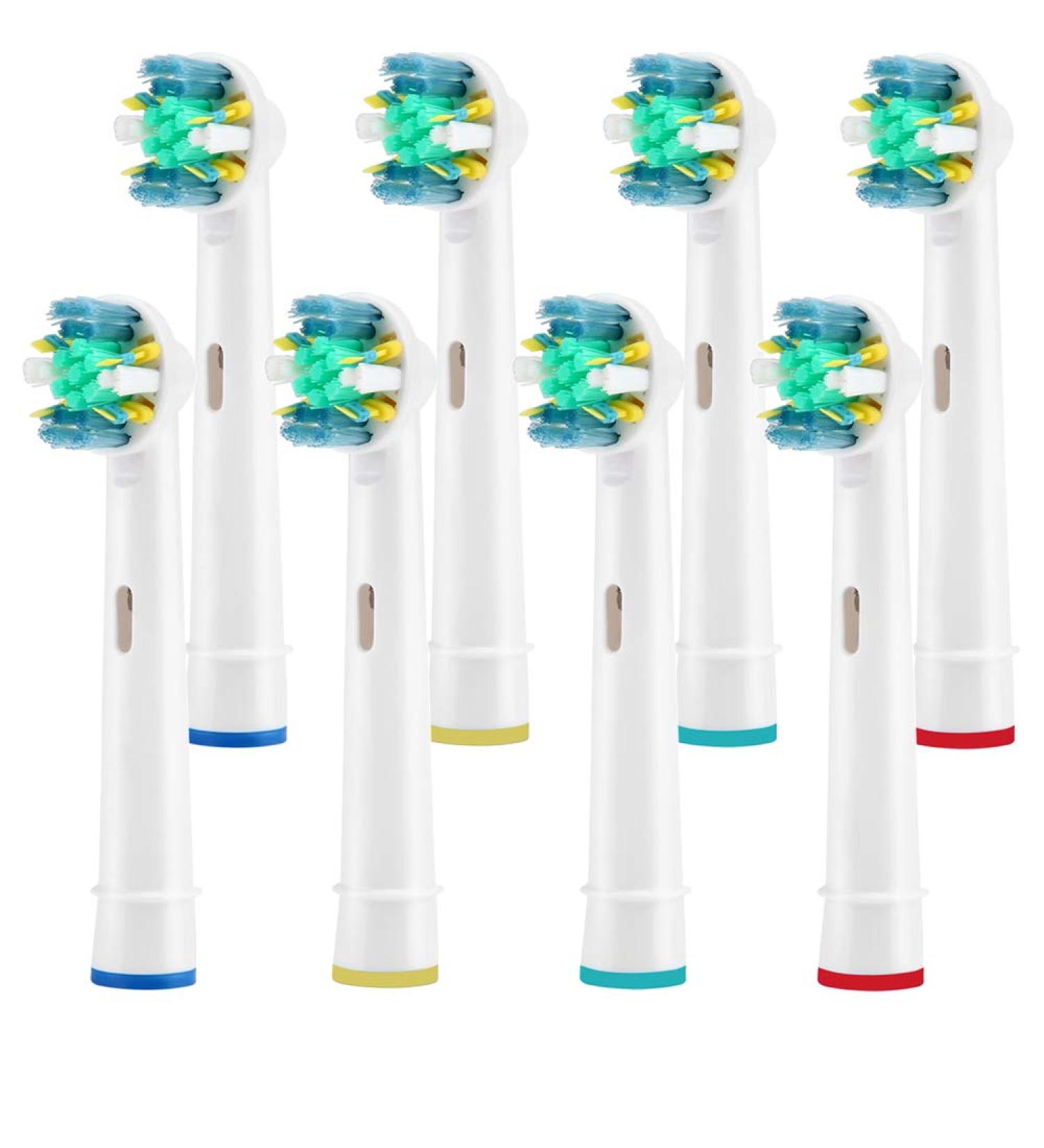 Oral-B Toothbrush Replacement Heads - 8 Count Refills for Pro 1000, 3000, 5000, 7000 & Vitality Floss Action - Buy Online on GoSupps.com